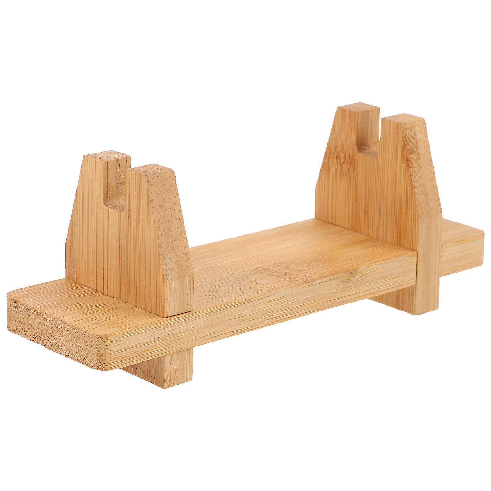Bamboo Fan Display Stand for Tabletop Antique Fan Rack with Folding Design 1 Set Storage Holder