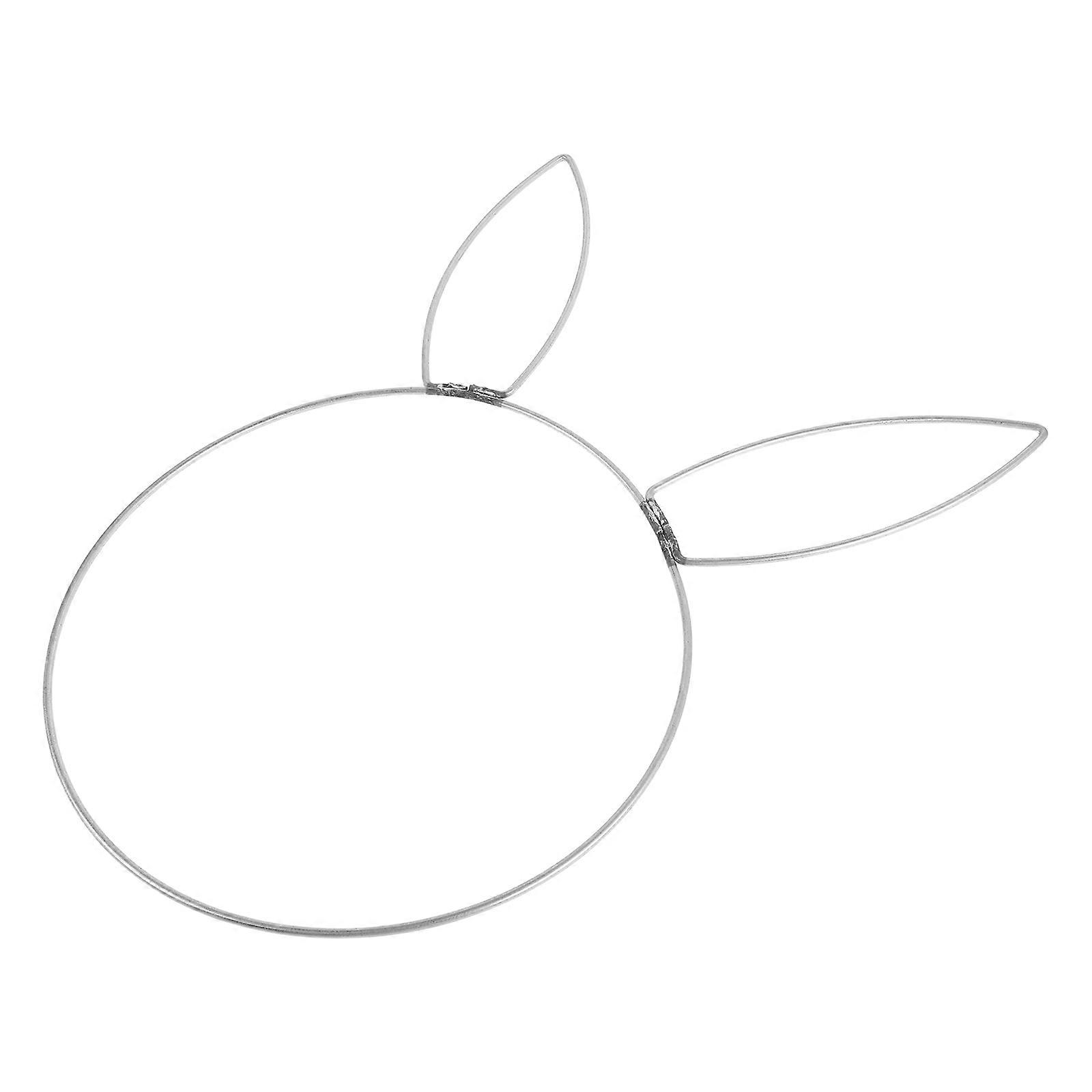 Bunny Head Iron Circle Ring for DIY Spring Wreath Craft Projects