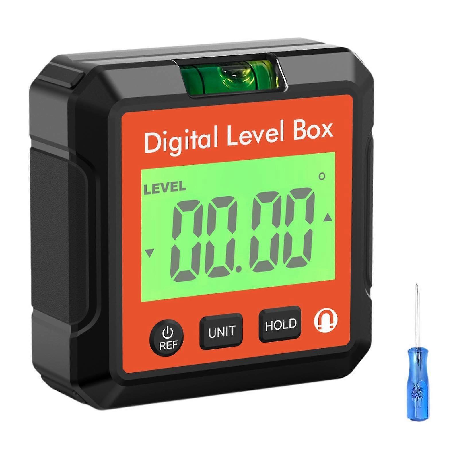 Digital angle finder measuring tool for construction sites, red