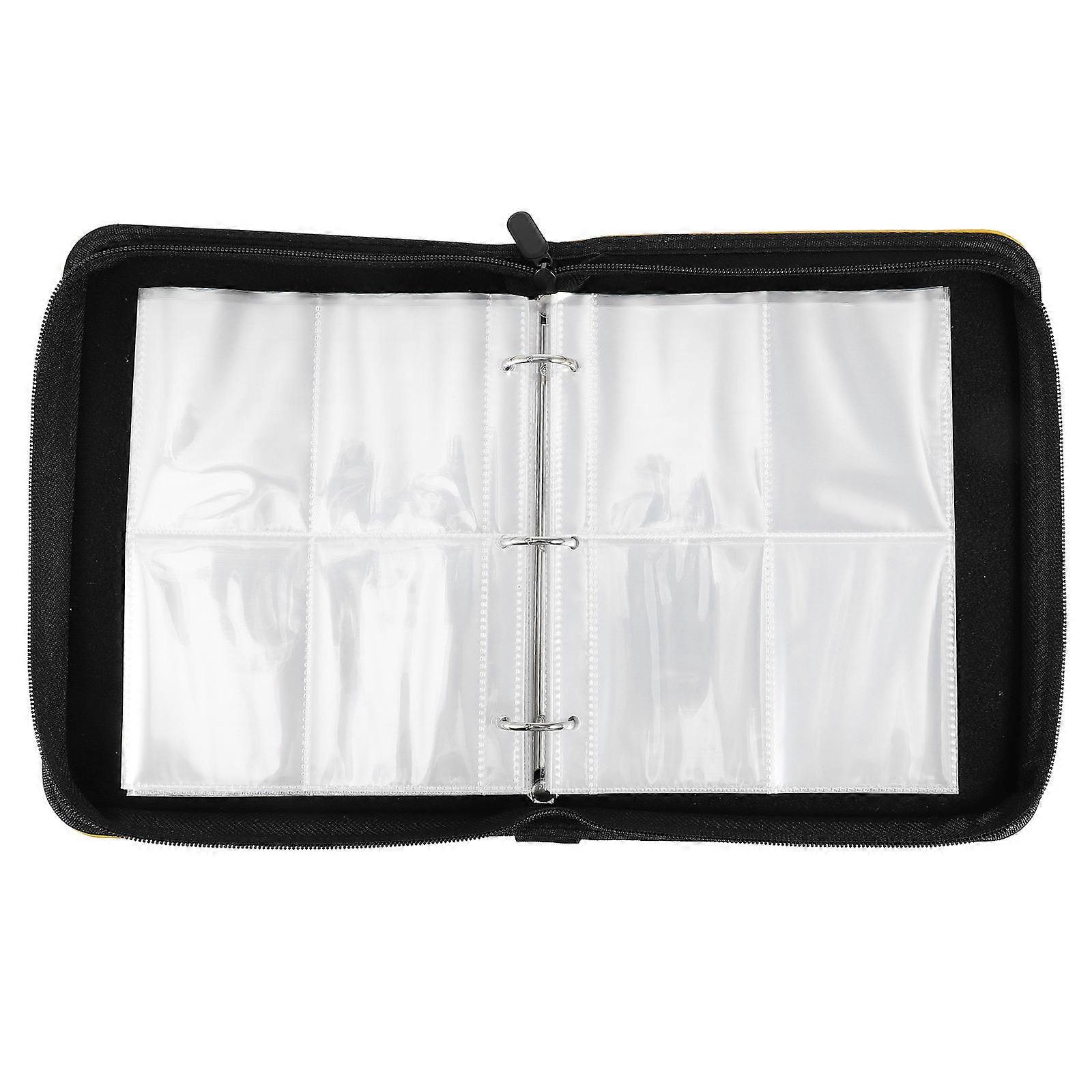 Trading Card Storage Case Featuring Sleeves In Yellow Suitable For Kids And Collectors For Organization 1Pcs