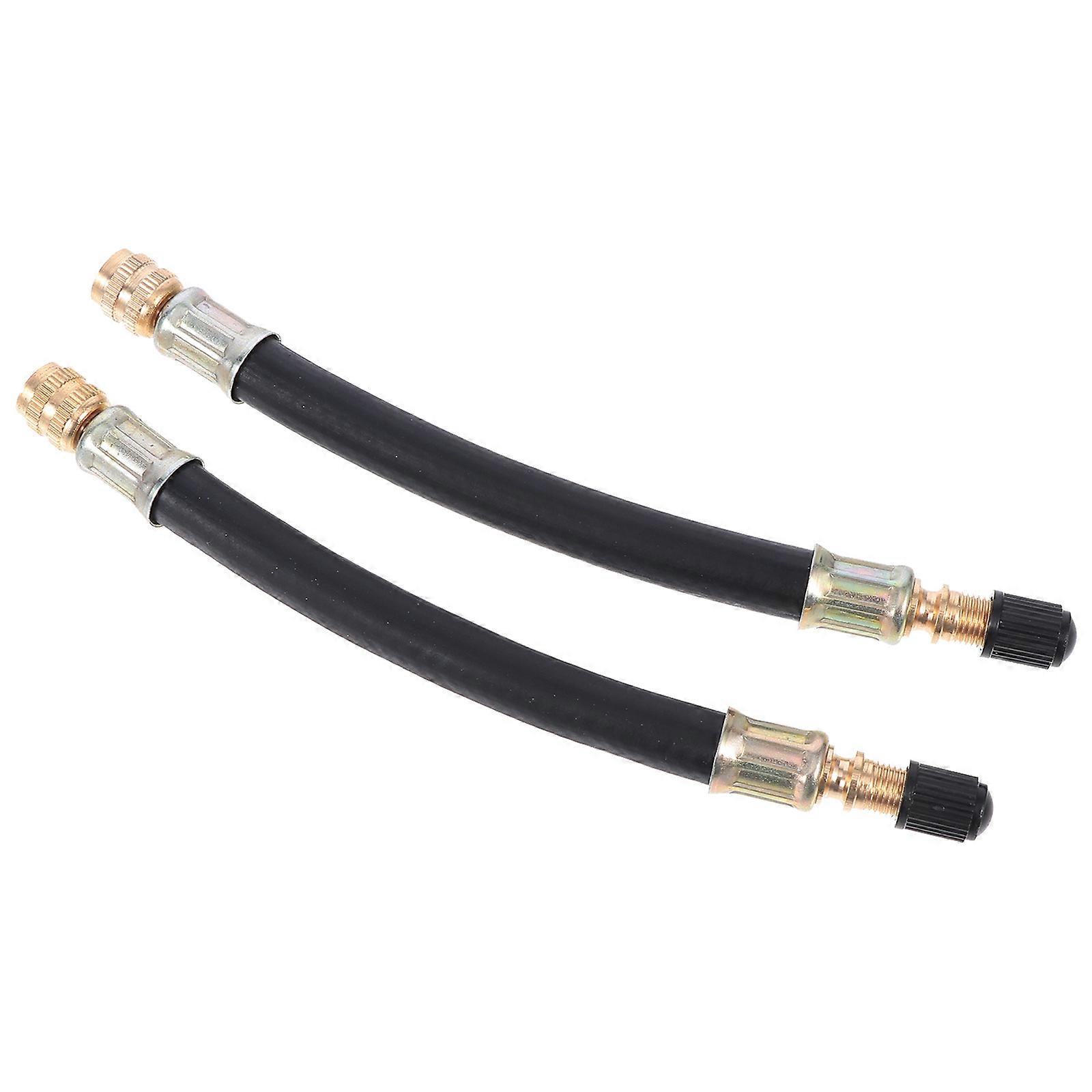 Vacuum Tire Valve Tube 2Pcs Ideal For Vehicle Owners Quick Installation Features Black Rubber Material