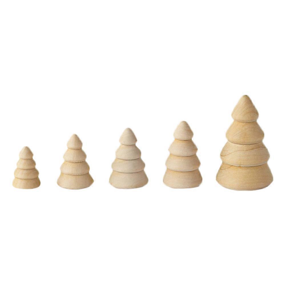 DIY Christmas Tree Ornament Craft Kits for Decor Khaki Synthetic Material 5 Pieces