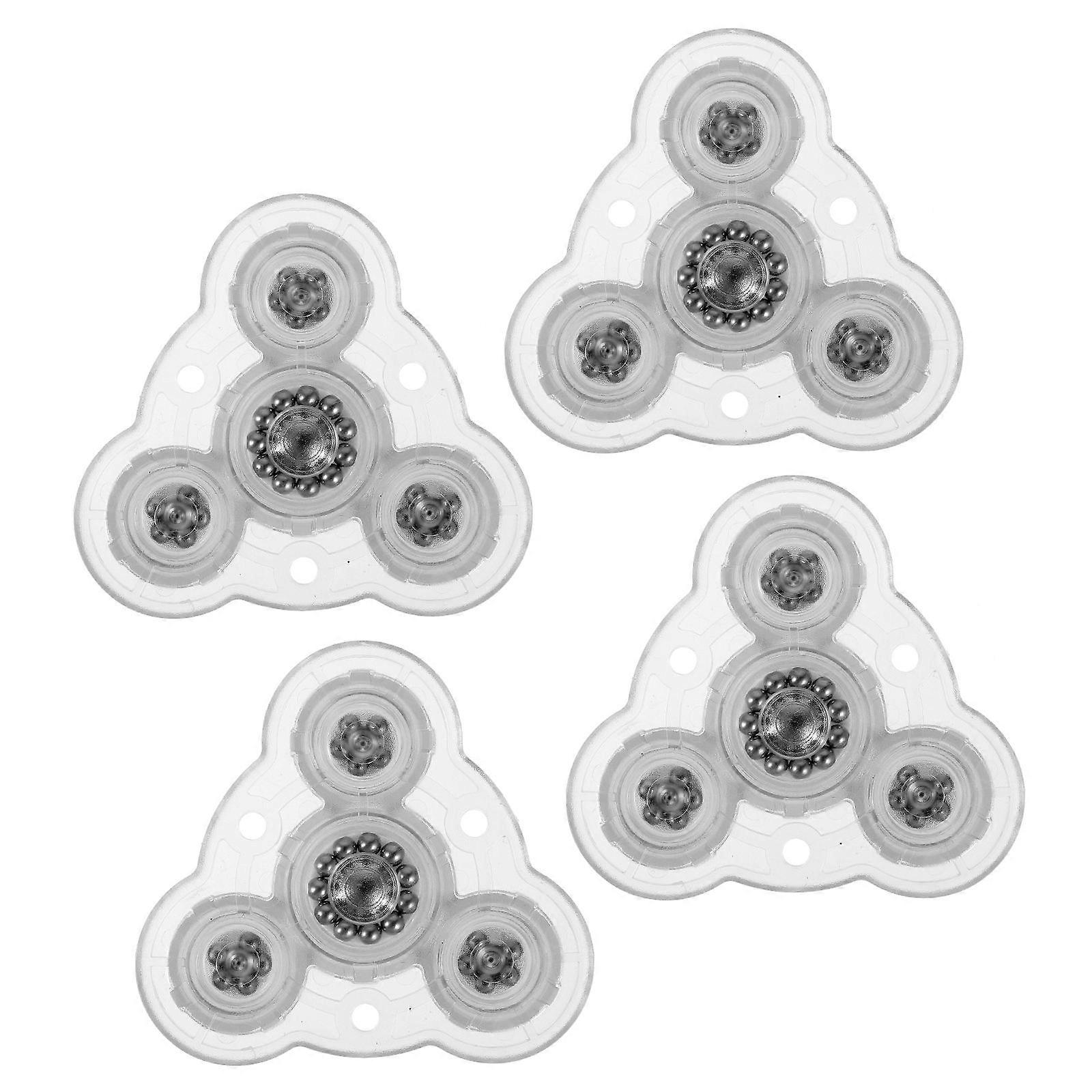Adhesive Swivel Casters for Home Use with ABS Steel Material Transparent Color 360Degree Rotation 4pcs