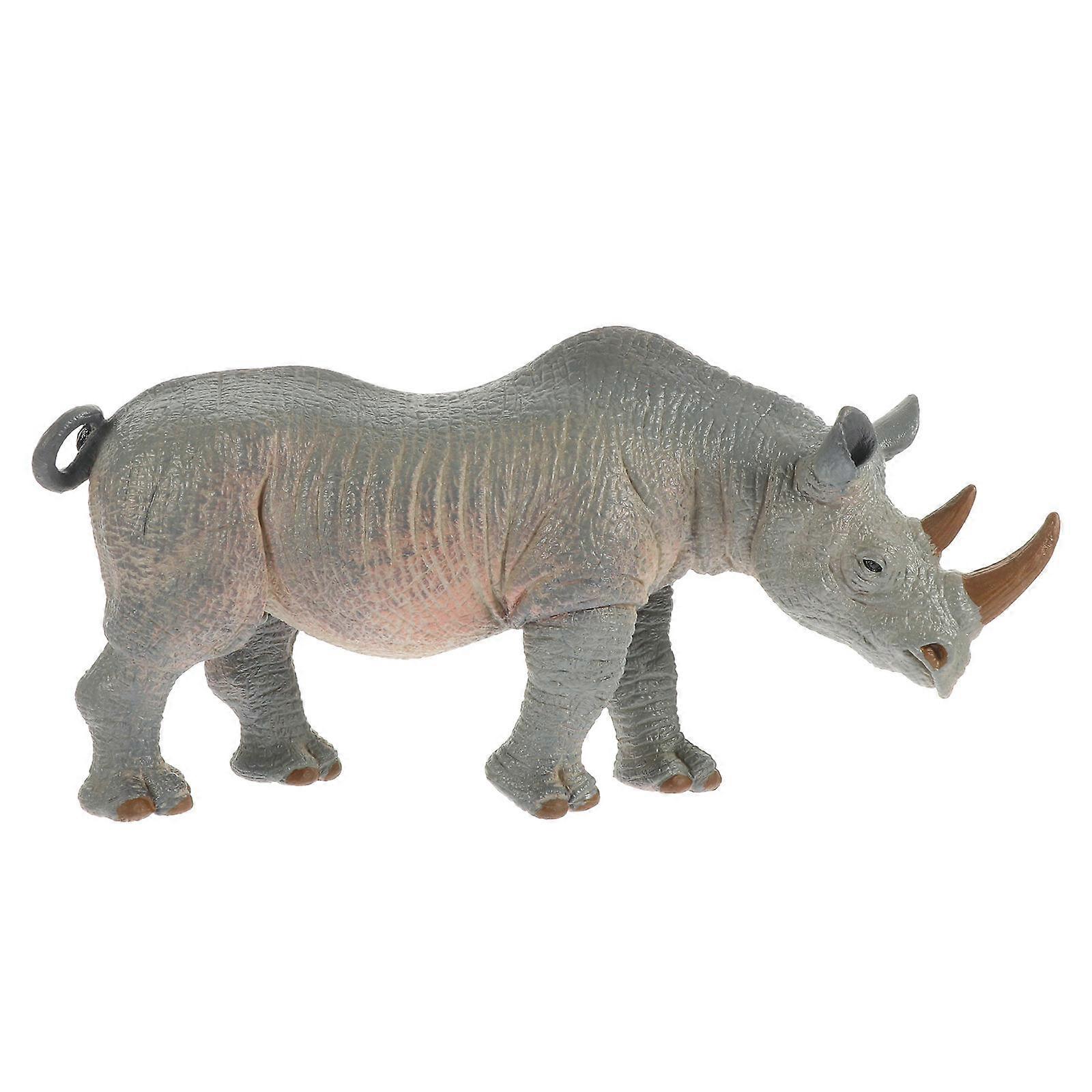 Simulation Rhinoceros Shape Ornament For Kids And Families To Enhance Yard Decor 1Set