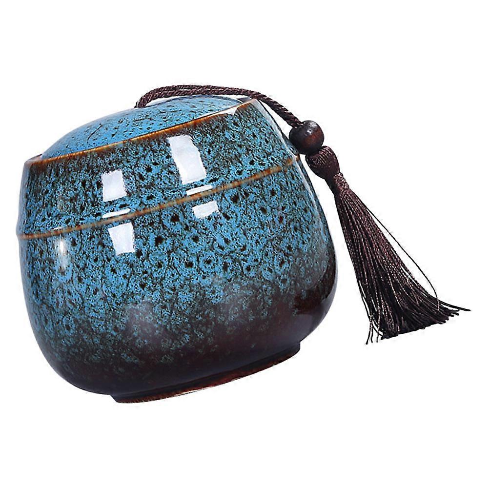 Sealed Ceramic Tea Canister with Lid Airtight Storage Jar for Fresh Tea and Spices, Stylish Home Organization Container