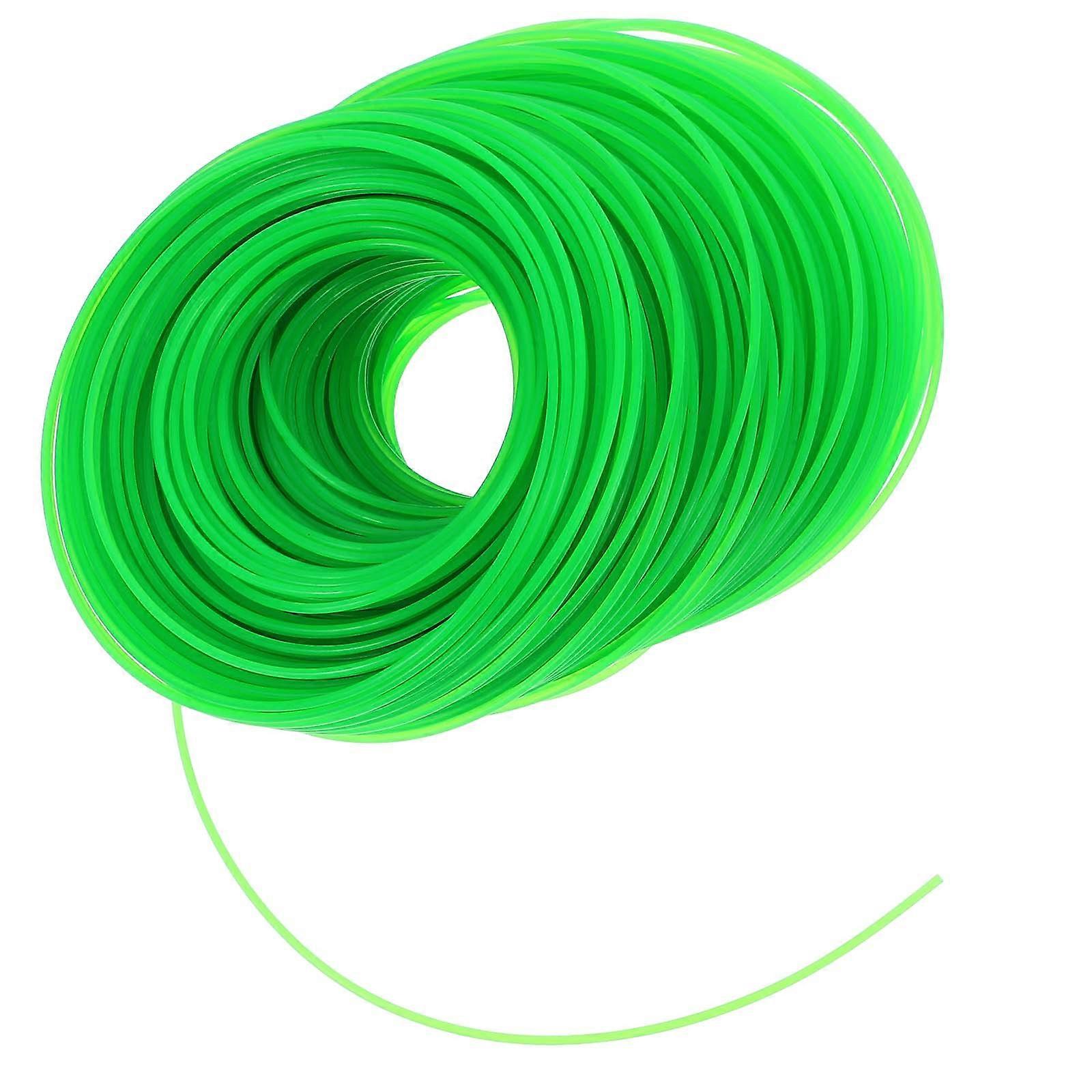Grass Trimmer String Line Nylon Replacement For Park Garden Trimmer Supplies 100M Green Round Shape 1Pack