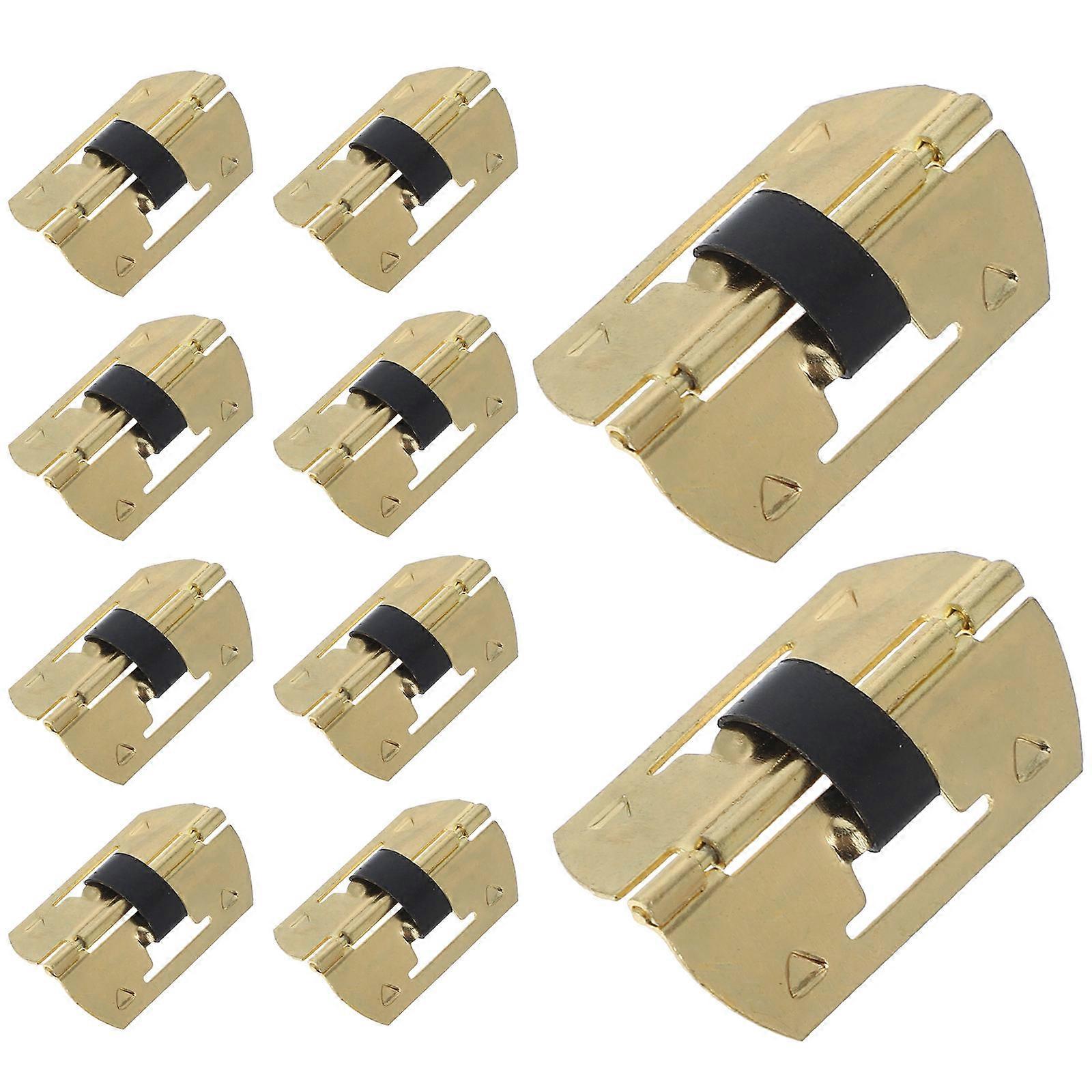 10pcs Spring Loaded Hinges for Jewelry Boxes Wooden Cases Automatic Opening Easy Installation Pre Drilled Elegant Minimalist Design for Crafts