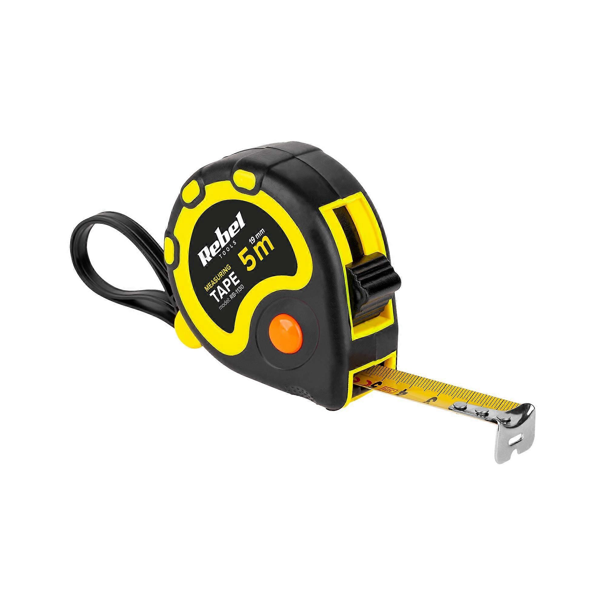 Professional Heavy Duty Tape Measure 5m x 19mm with Reel System, Accurate Measurement Tool for Construction and DIY