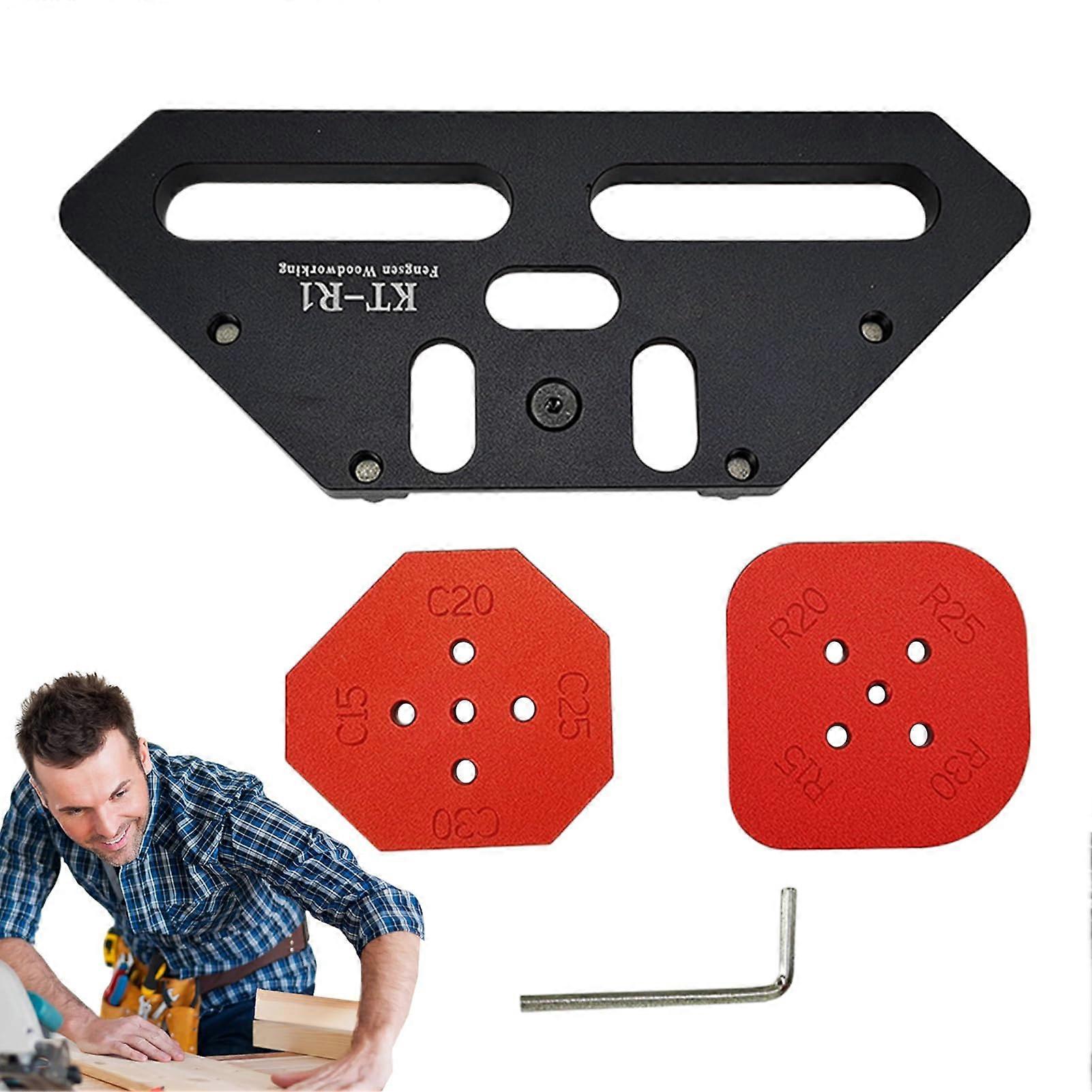 Radius milling fixture, radius milling attachment Lightweight arc cutting tool made of aluminum alloy for DIY woodworking projects.'