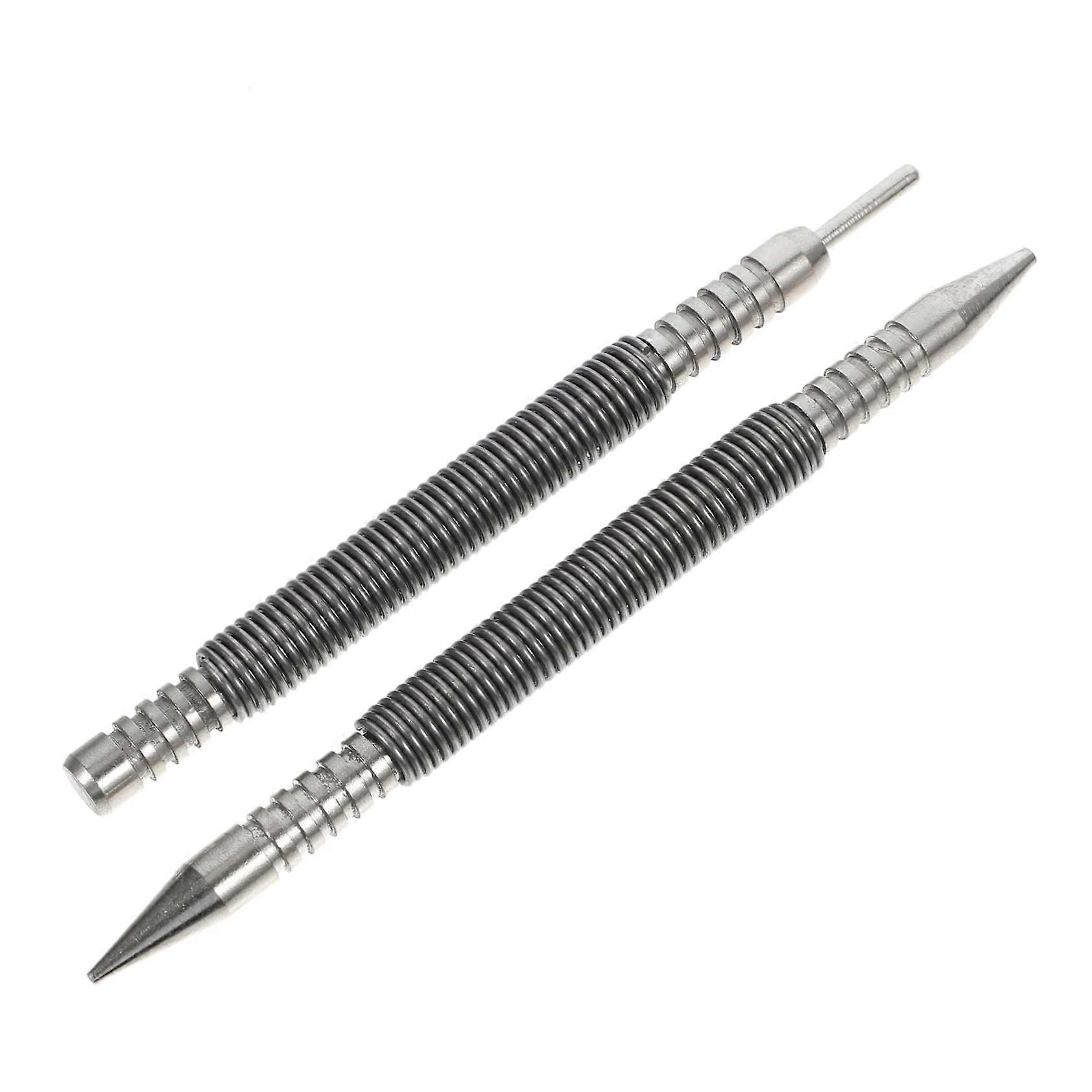 Nail Set, Spring-Loaded Hammerless, 2-Piece, For Wood and Metal, Precision, Fast and Efficient