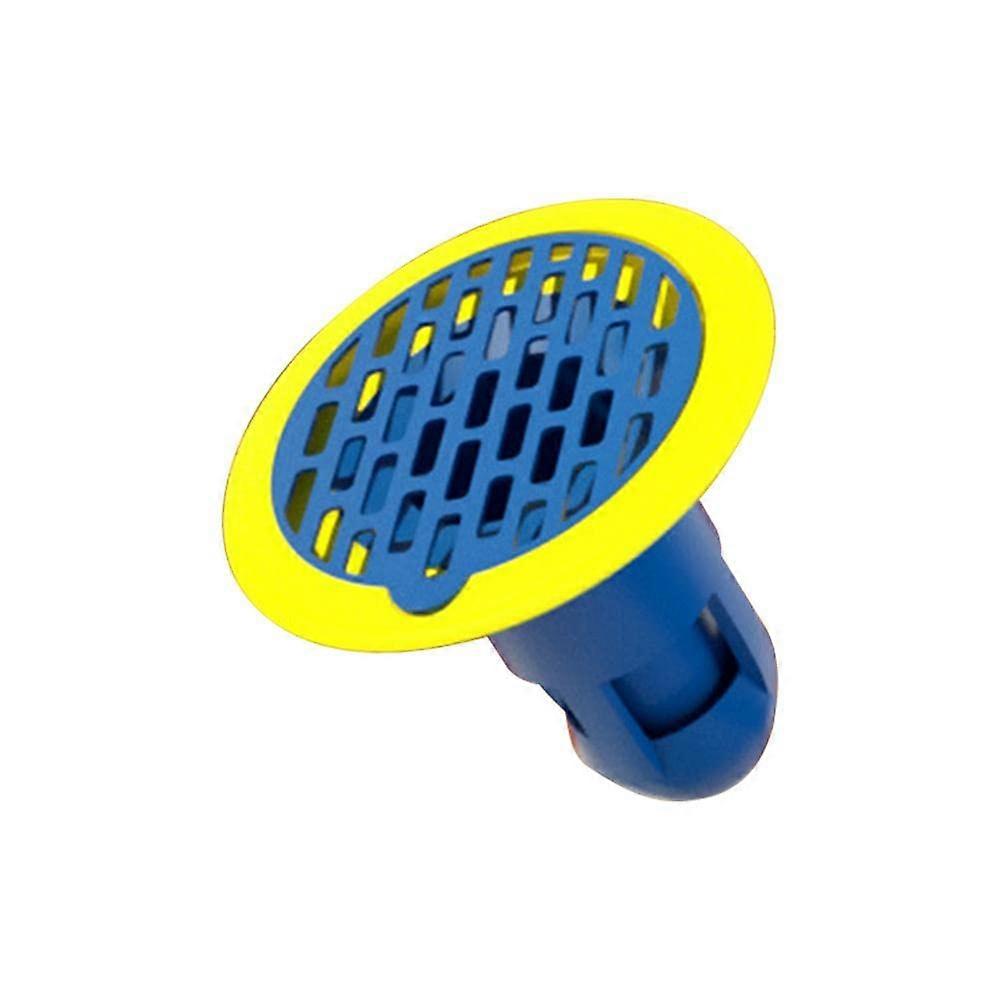 Eggshell structure floor drain, Auto Open Close, 360° Rotation, Stainless steel core (Blue)