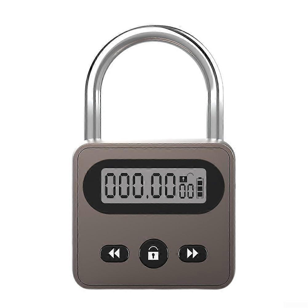Electronic lock with 999hour timing capability, LCD display for clear visibility, and intelligent locking mechanism (brown).