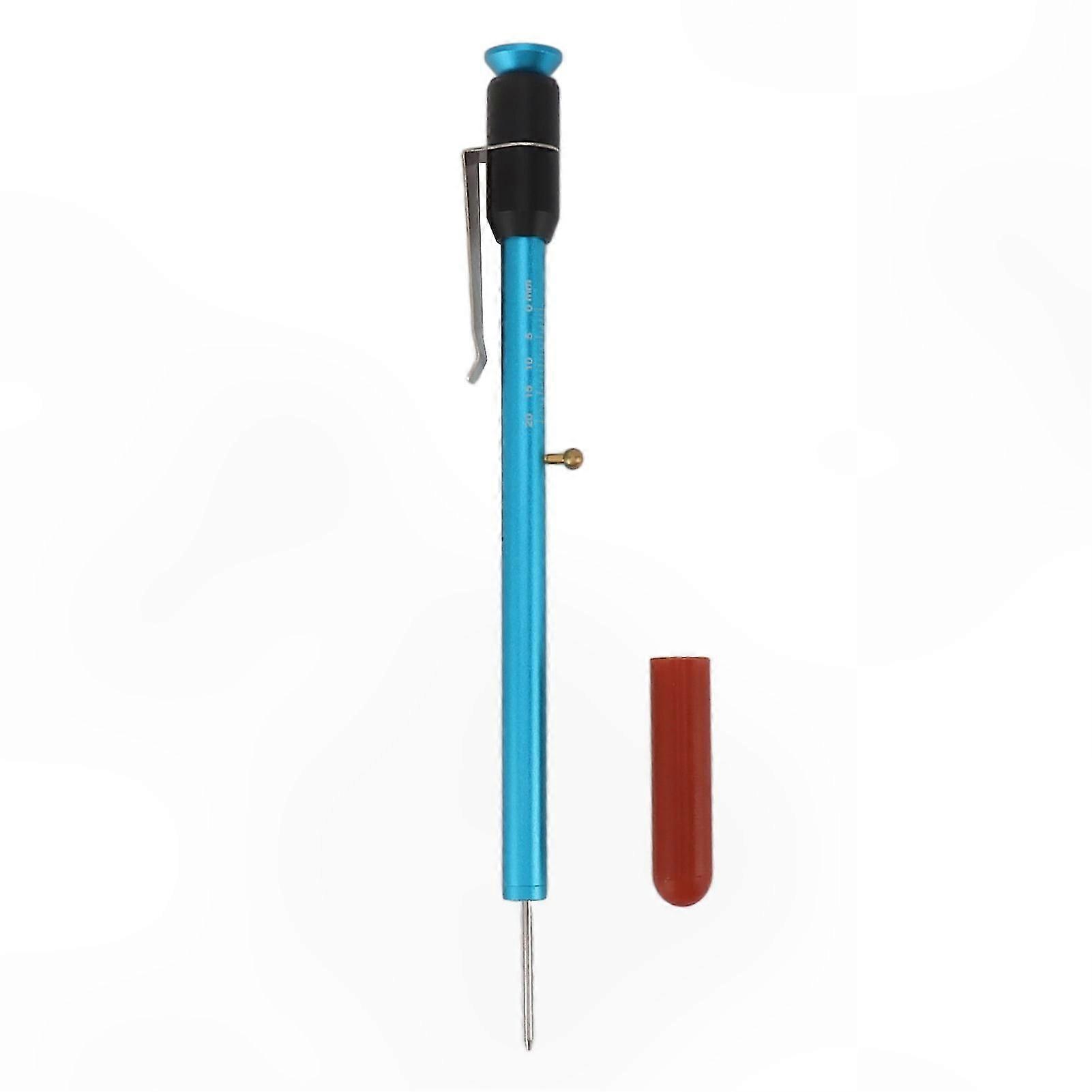 Brake Pad Thickness Gauge 0-25mm & Tire Tread Depth Tool 0-15mm Pen Style Blue