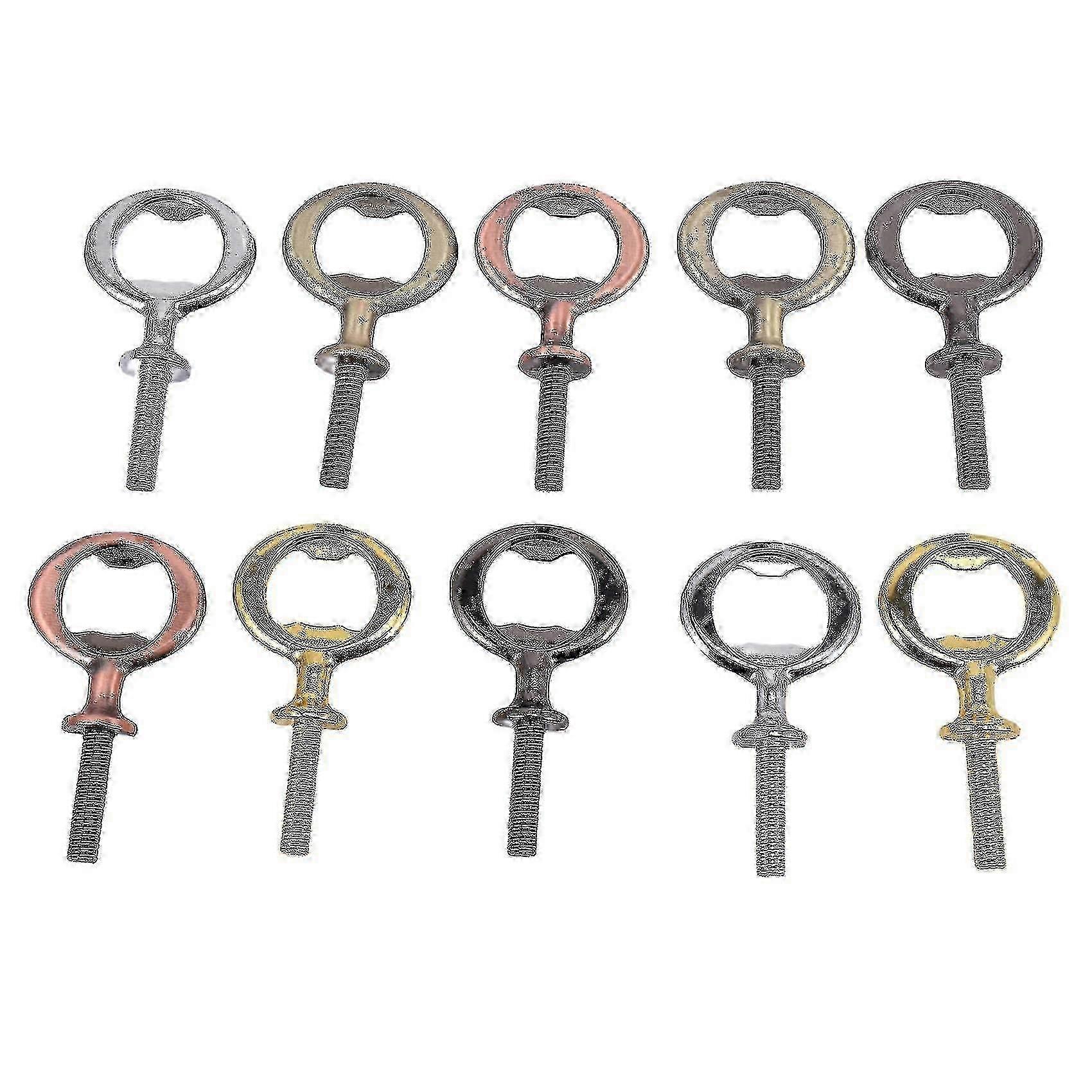 10pcs Stainless Steel Threaded Bottle Opener Blanks Kit for DIY Customization