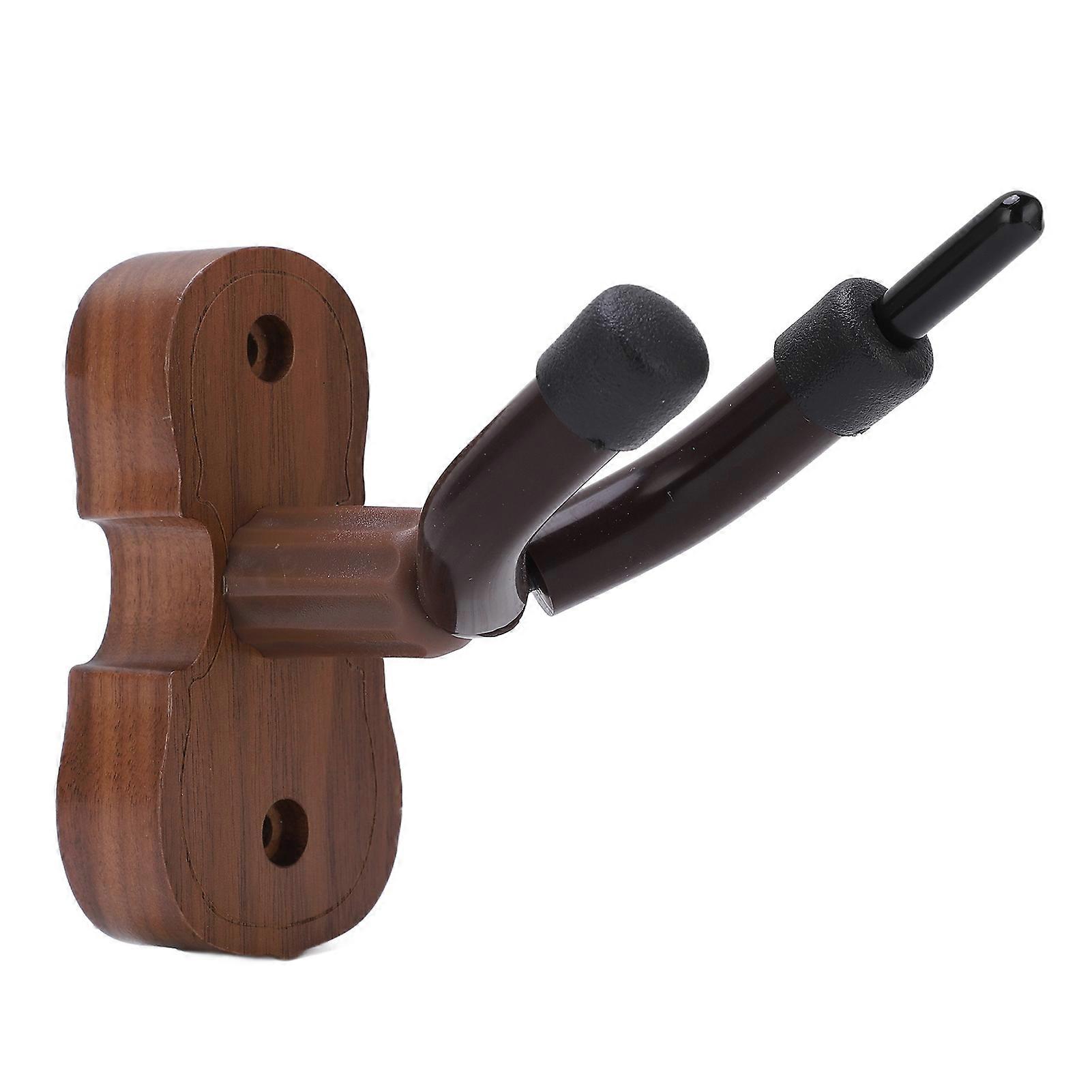 Violin Shaped Wall Mount Black Walnut Wood Colour Hook Holder