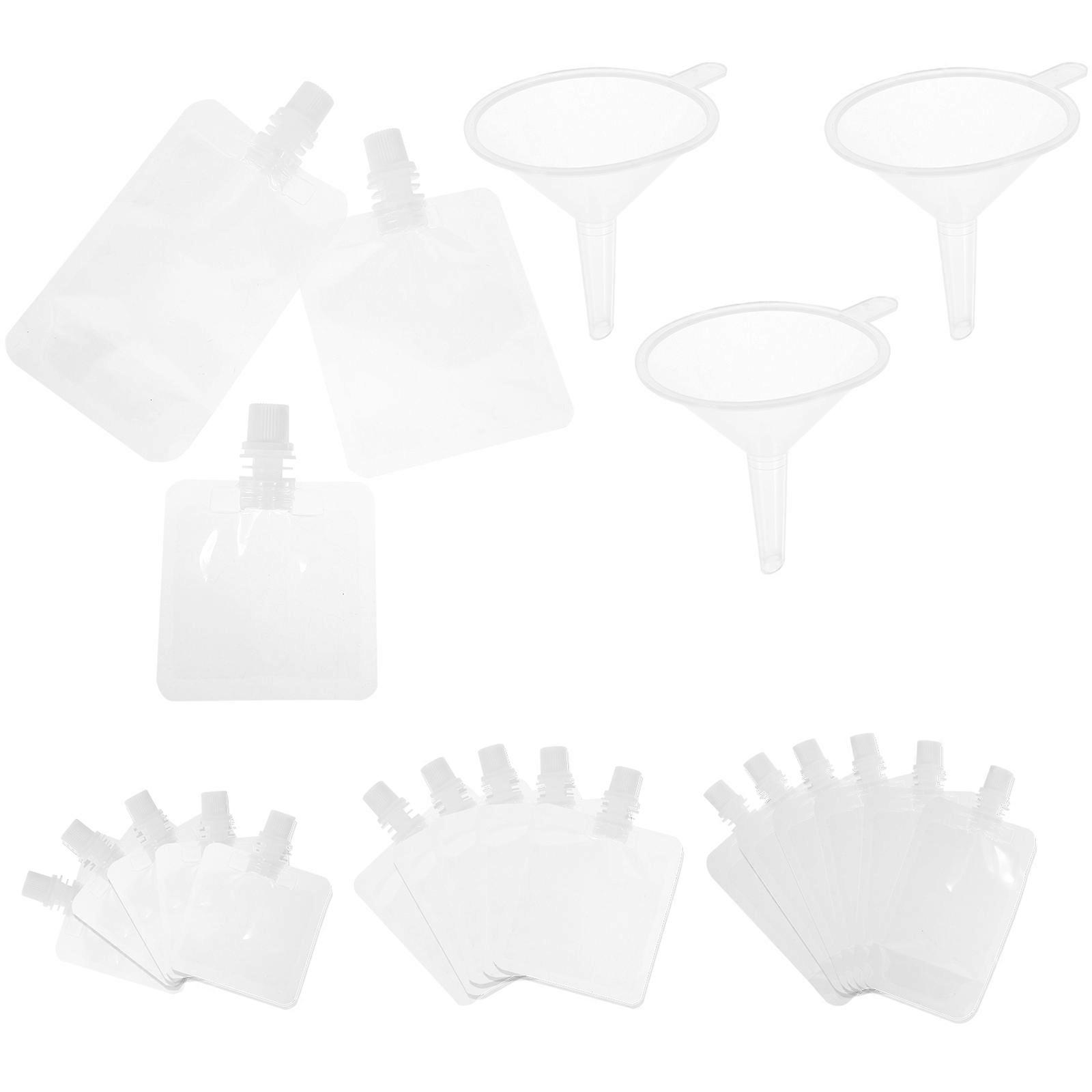 Portable Drink Bags with Good Sealing for Outdoor Activities Transparent Fresh Material 60pcs