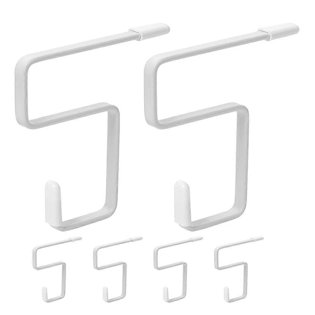 6pcs Portable Iron Table Hanging Storage Hooks, No Drill Desk Bag Hanger Organizer for Handbags and Schoolbags, Space Saving Desktop Hooks with Easy