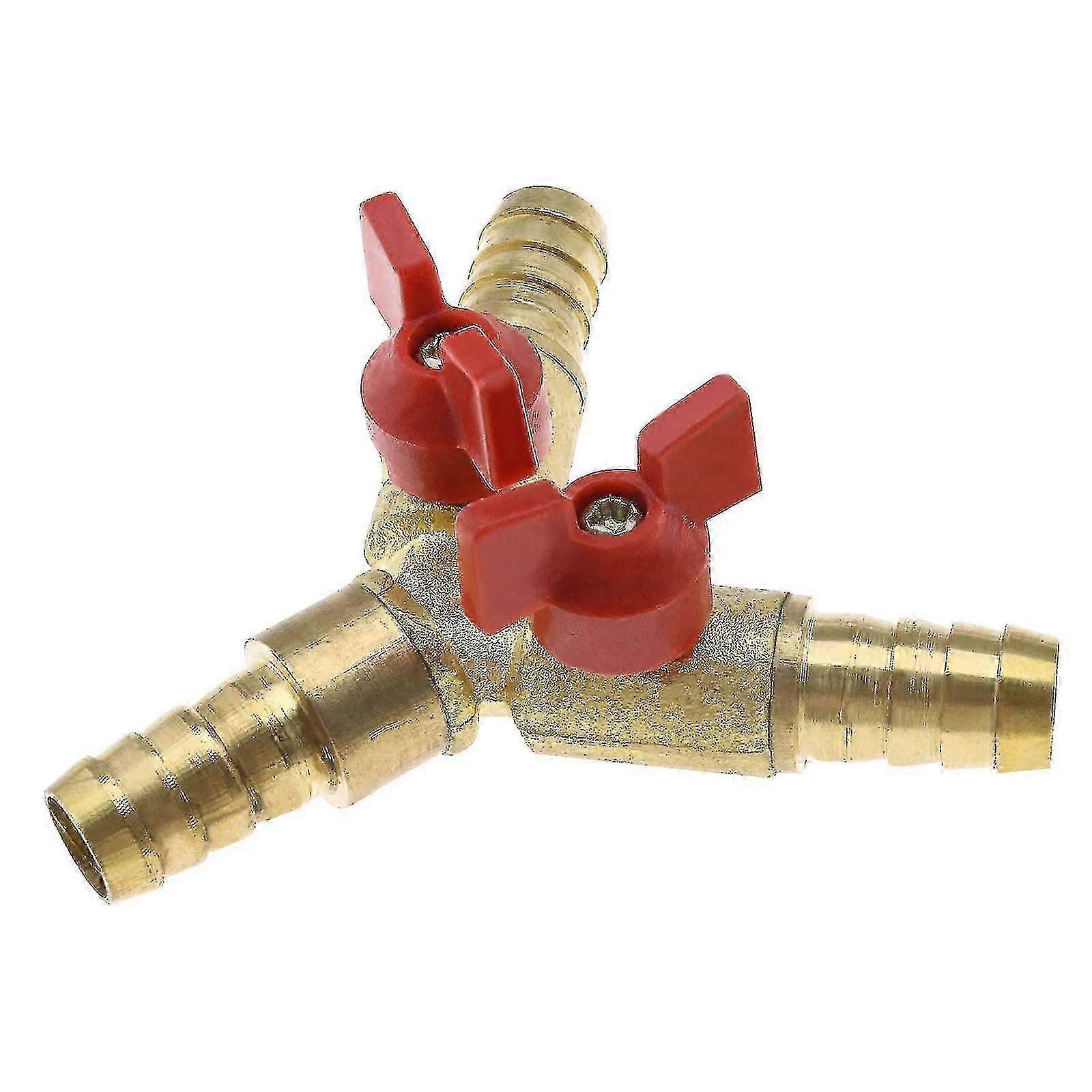 10mm Hose Fitting Y-type 3 Way Brass Pipe Joint Connector Adapter Compatible For Air Water Gas