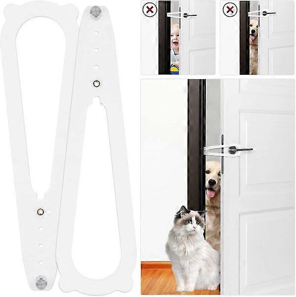 Cat door latches, 2 pieces with 5 adjustable sizes, protect cats' free access