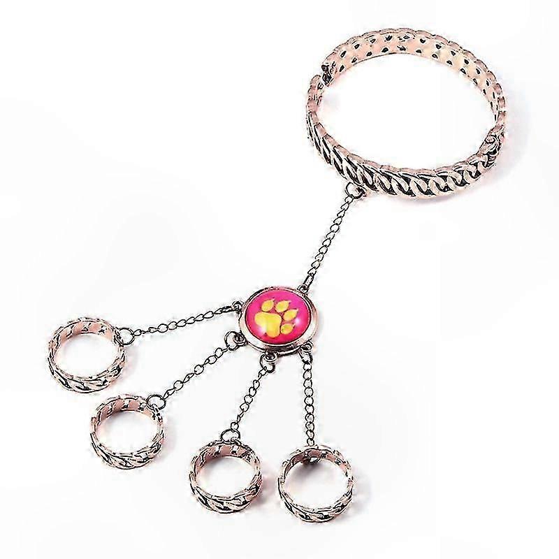 Ladybug Inspired Ring and Bracelet Set with Claw Elements for Kids Gift