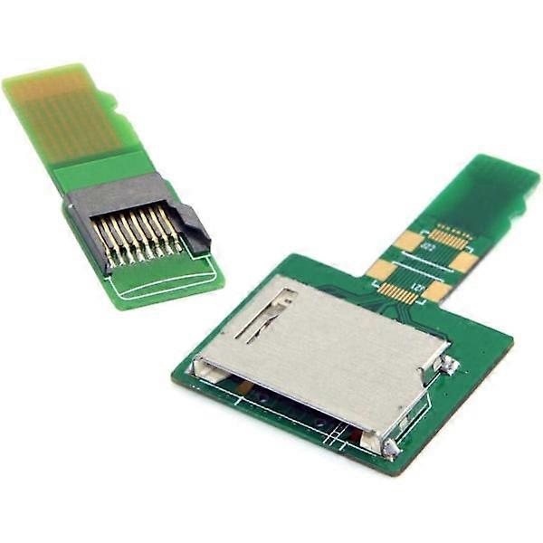 2Set SD TF Card Socket Female to Micro-SD TF Male Memory Card Kit Extension Adapter Test Tool Extender