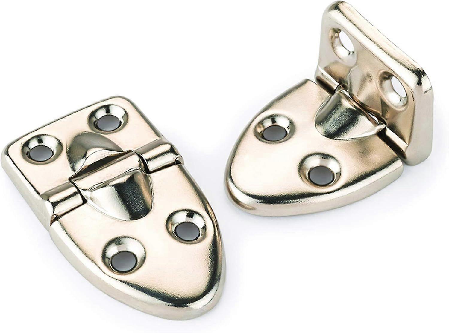 90 Degree Stop Hinge Nickel Plated 2-1/16" X 1-1/18" Pair