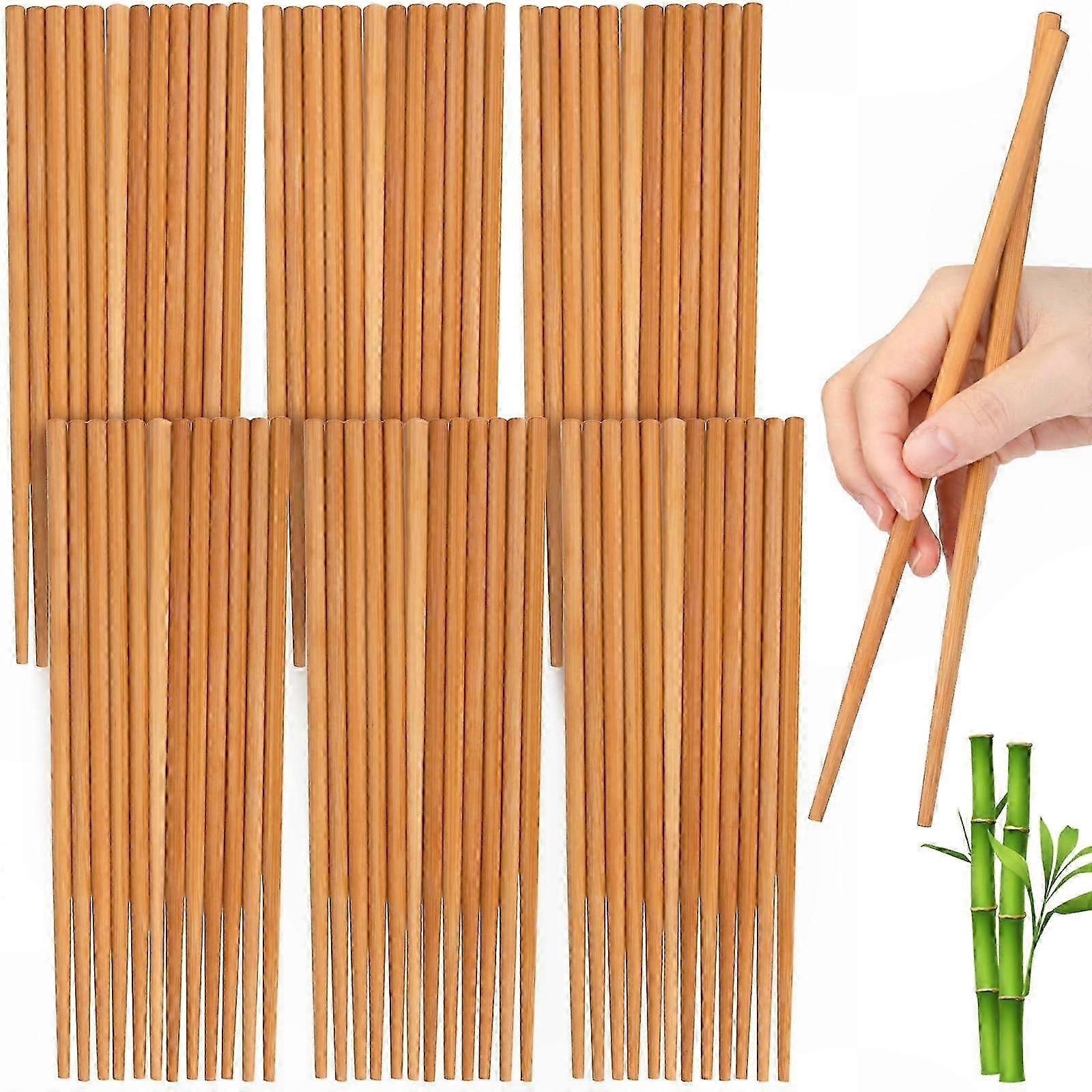 Eco-Friendly Bamboo Chopsticks - 100 Pairs for Home, Dining, and Events - Reusable and Sustainable Cutlery Solution