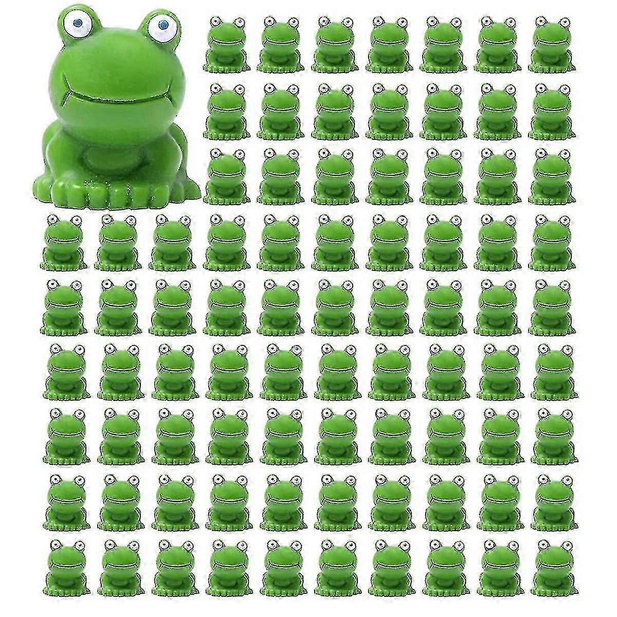 Mini Frogs 100 Pack, Mini Frog Garden Decor, Green Frog Figurines, ...