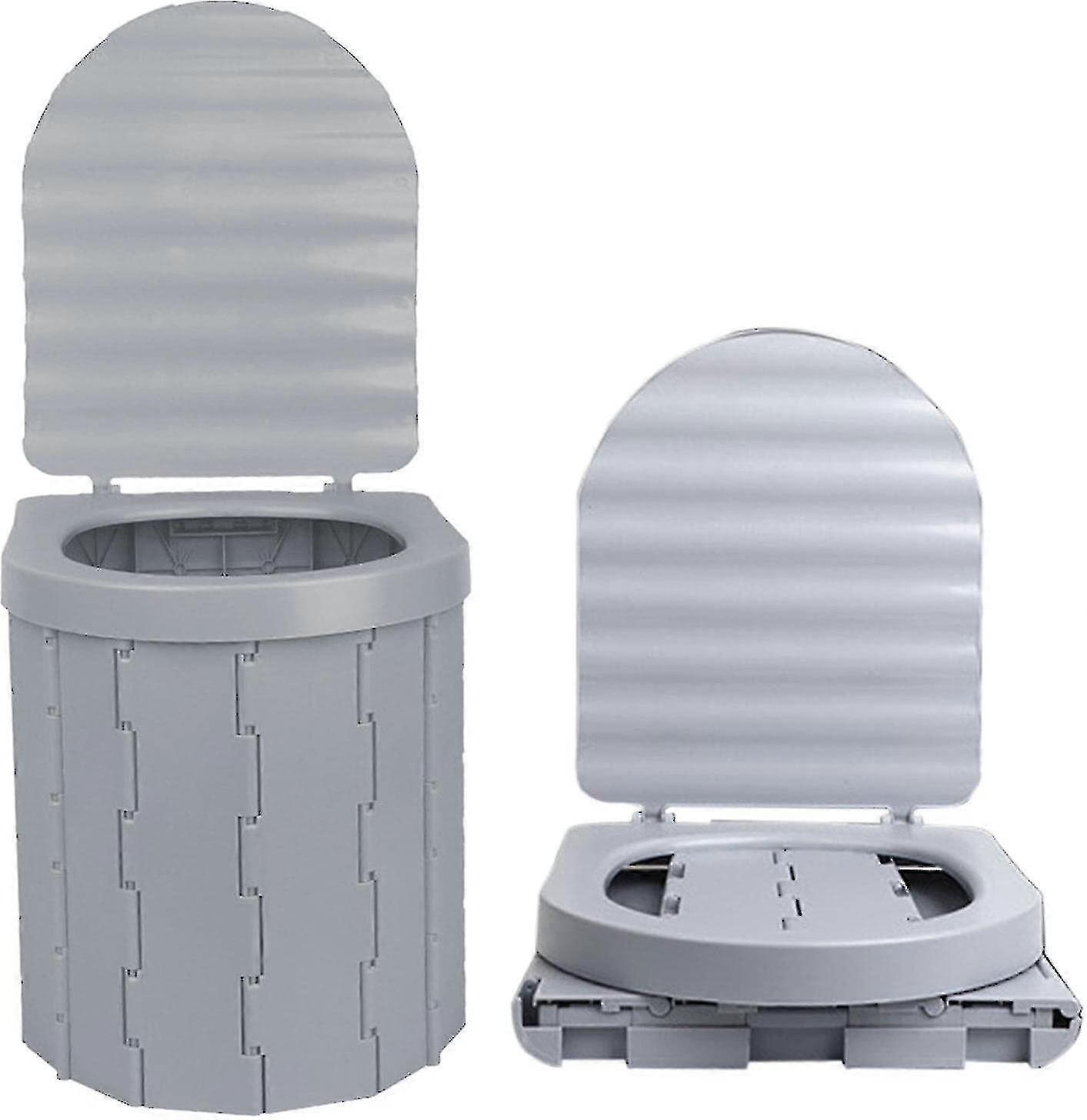 Portable Toilet Folding Camping Toilet With Cover, Car Toilet Outdo...