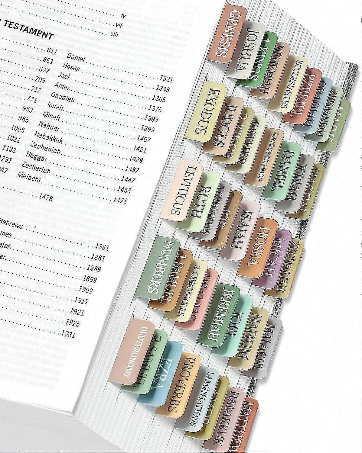 Laminated Bible Tabs for Study Bible, Large Print Neutral Tabs for Easy Navigation, Boho Theme Bible Index Tabs