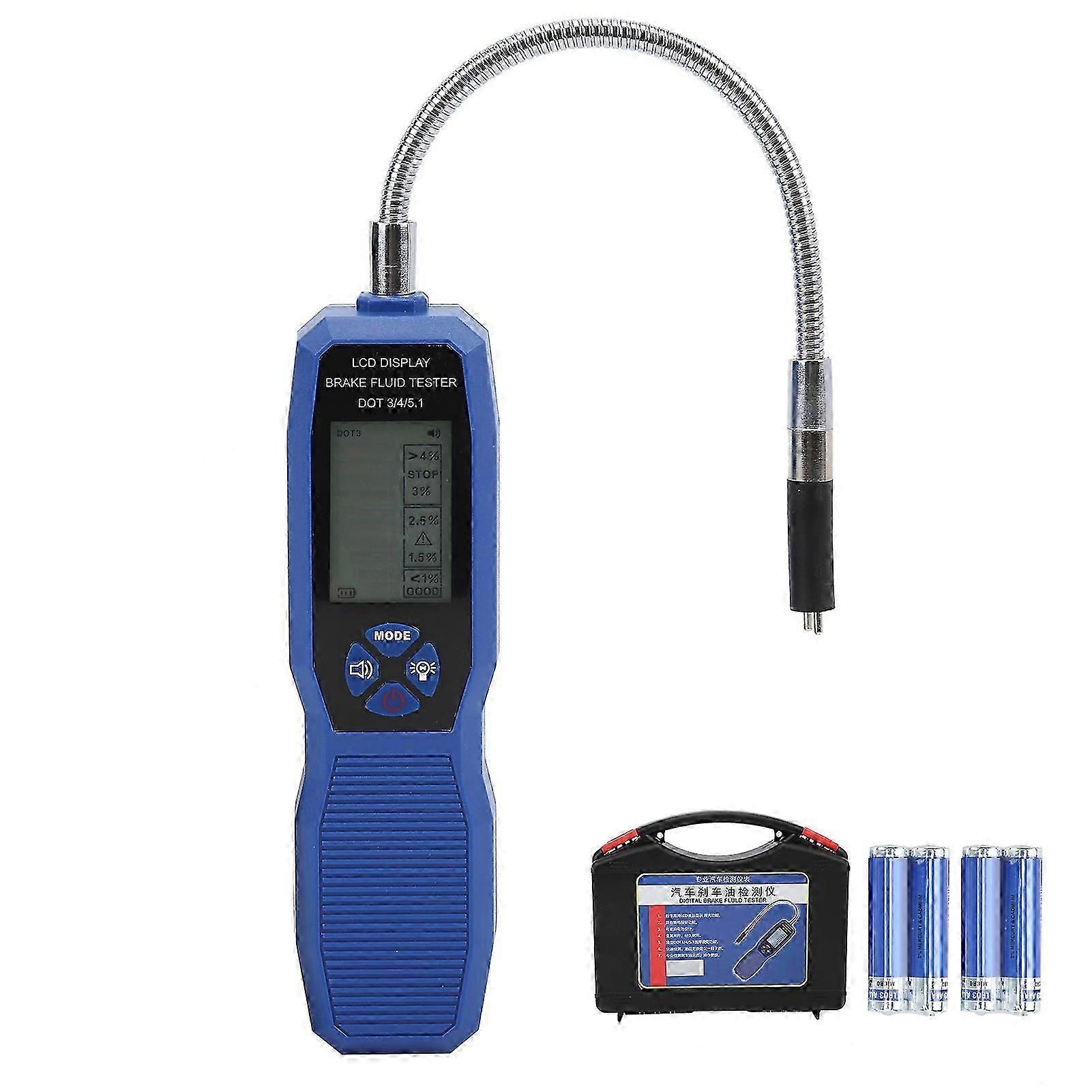 Brake Fluid Oil Tester Detector LCD Display High Accuracy Testing Tool for DOT3/DOT4/DOT5.1