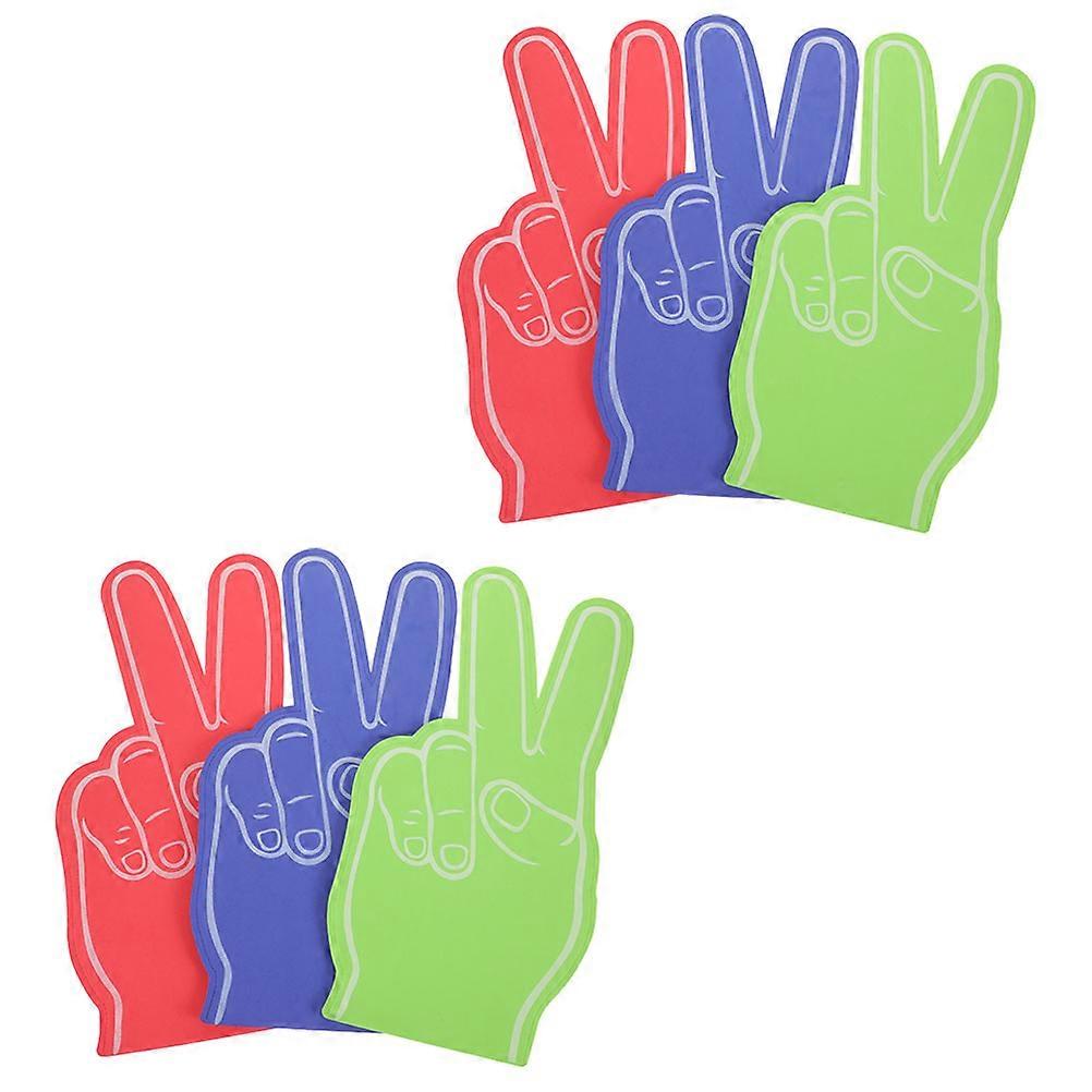 Foam Fingers Sports Fan Finger for Party with 6Pcs Foam Fingers