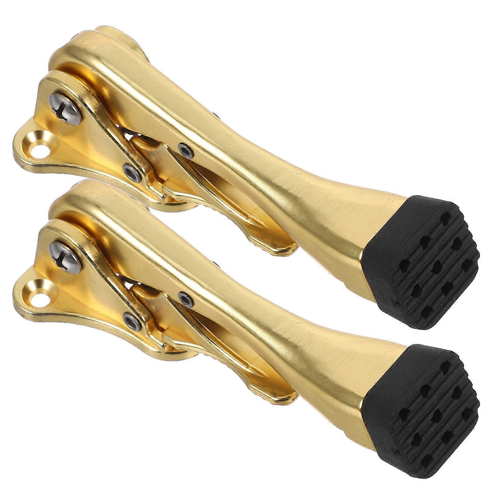 Adjustable Foot Door Stopper with Rubber Base 2Pcs for Home and Office Use