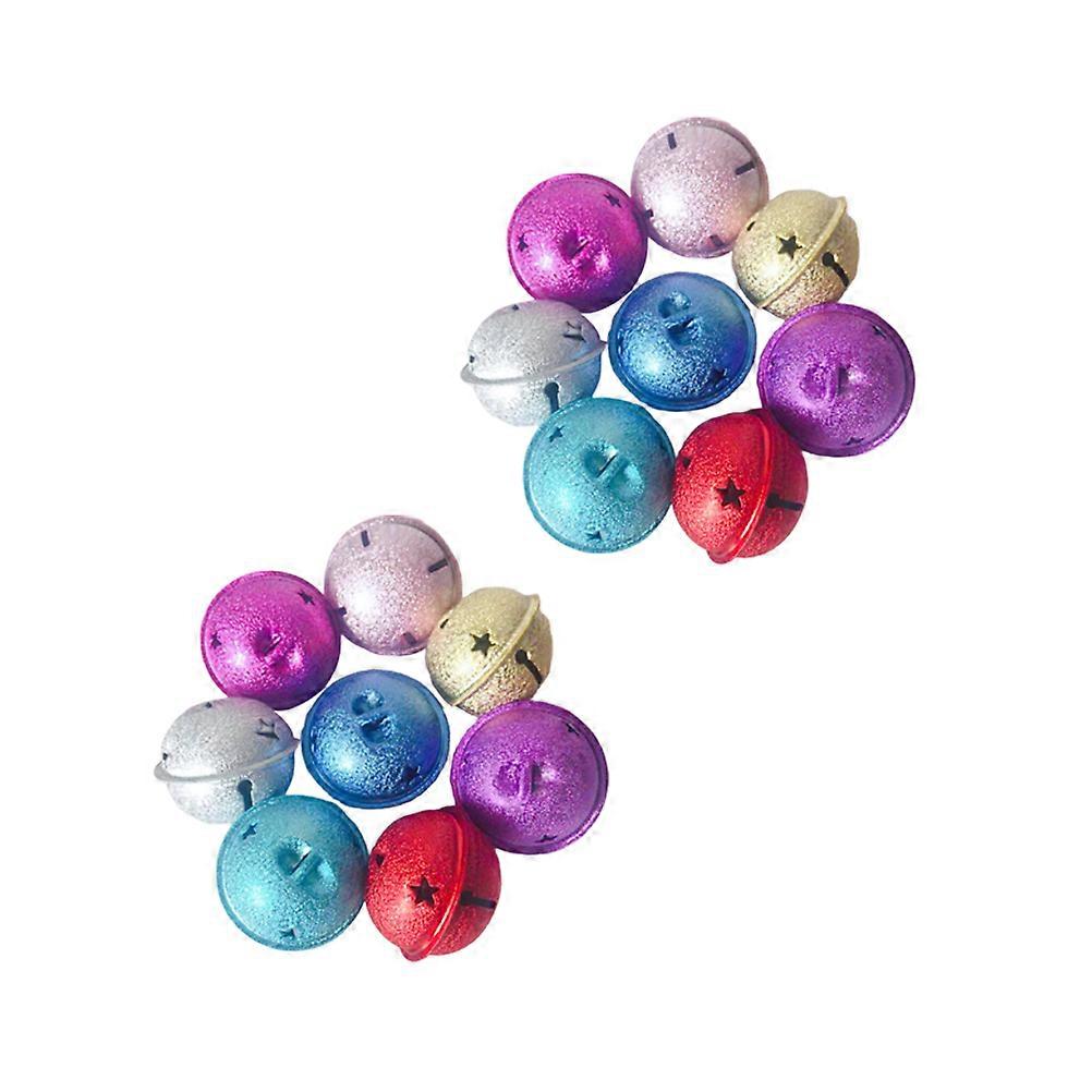 Assorted Color Iron Star Bells for Hanging DIY Keychain Accessories Small Size 20 Pieces