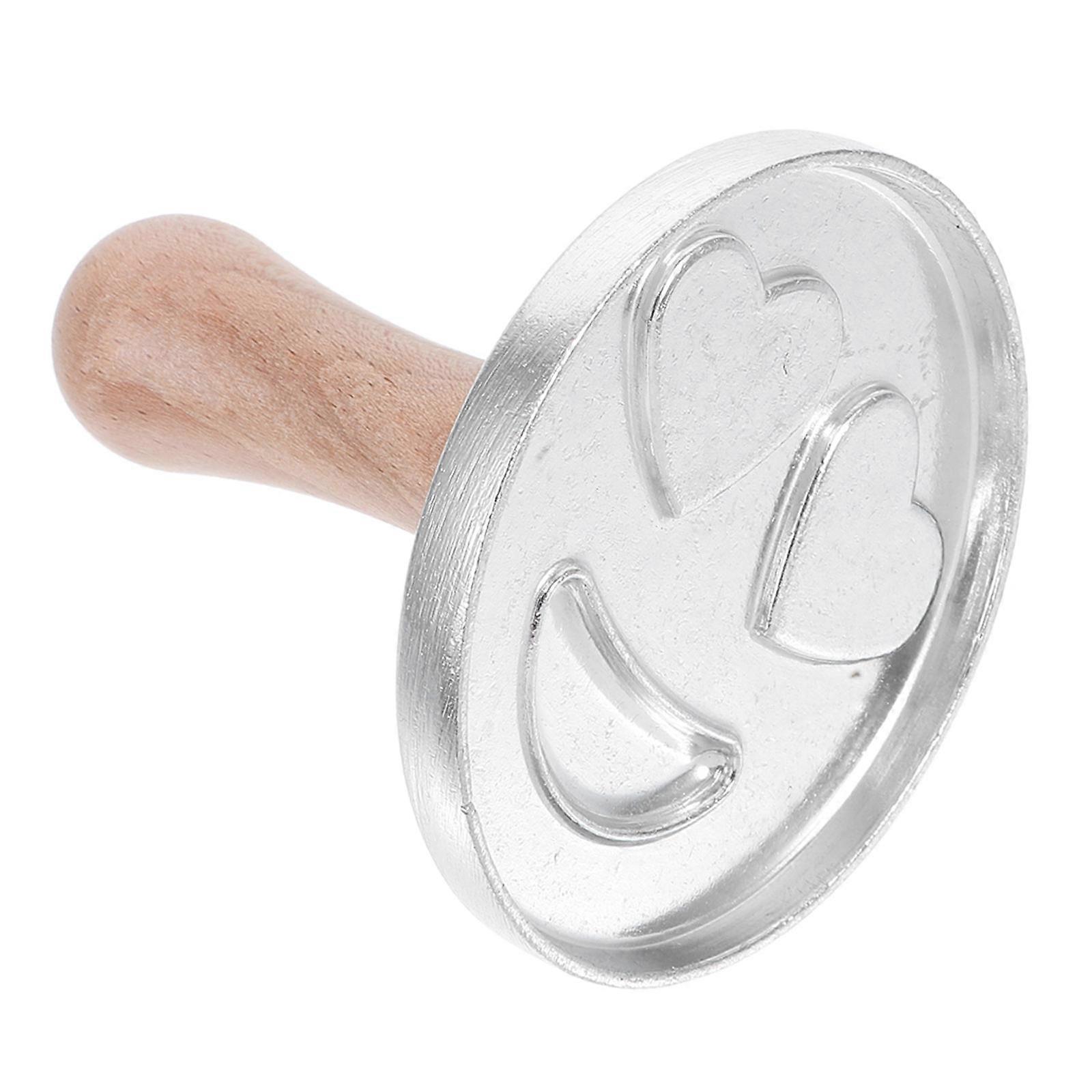Silver Zinc Alloy Cookie Mold for Home Use with Embossed Design