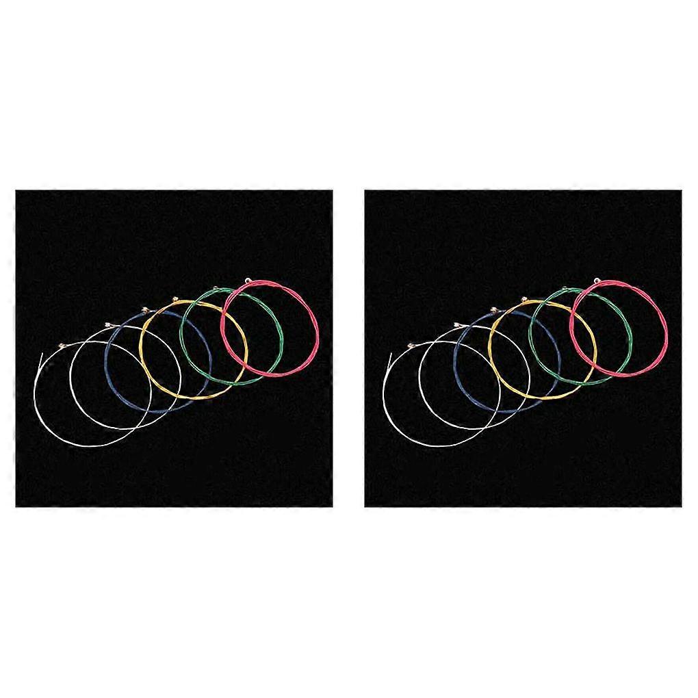 1/2/3/5 Acoustic Guitar Strings E-A String Parts Instrument Gear Colorful String