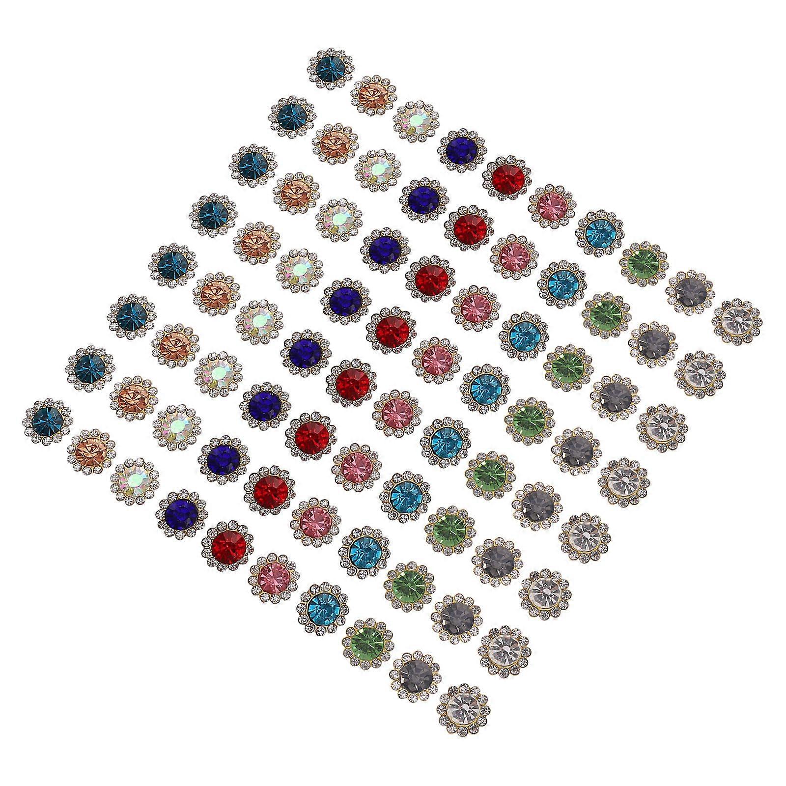 Sew on Rhinestone Buttons for Decoration Assorted Alloy Material Small and Lightweight