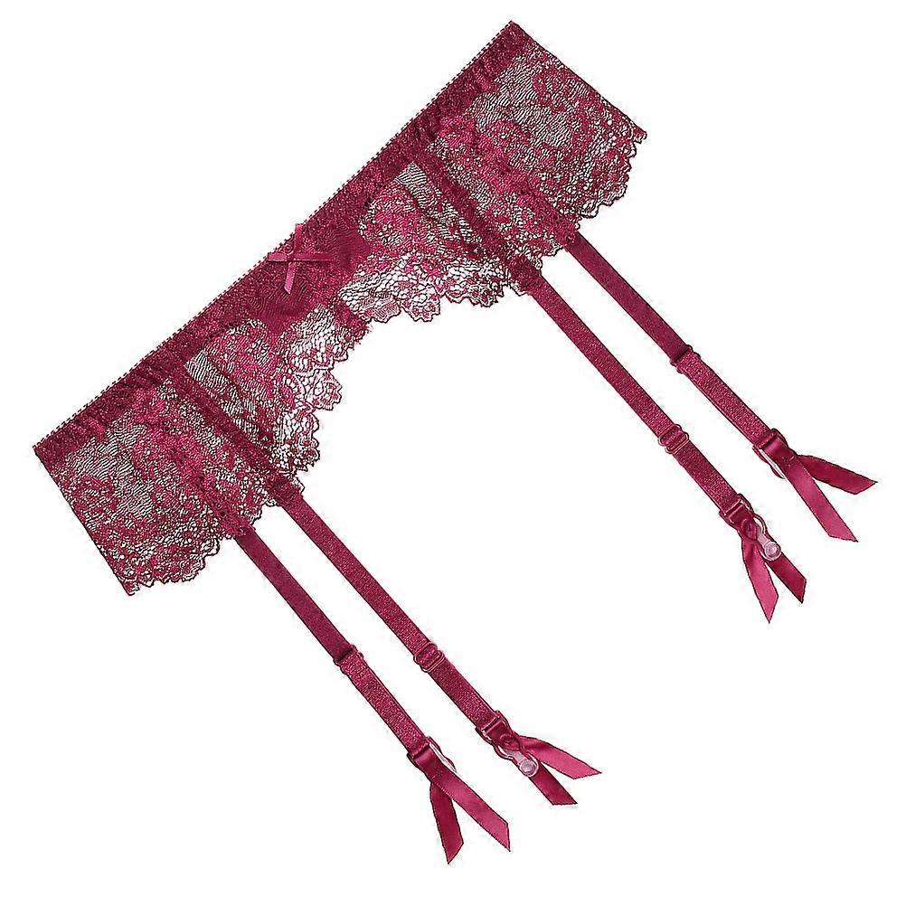 Adjustable Buckle Lace Garter Belt for Wearing Ladies 1Pcs Red