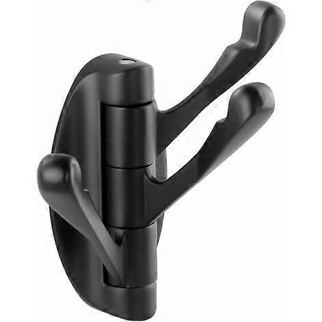 Swivel Hooks Solid Metal Foldable Towel Hooks with Three Rotating Arms, Wall Mounted, Matte Black