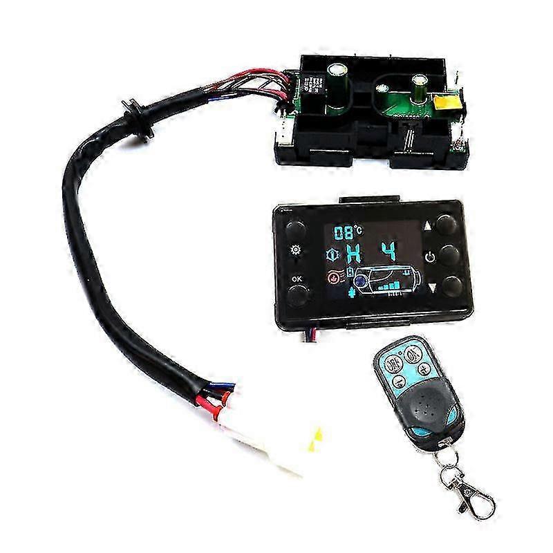 Car Parking Heater LCD Switch Controller 12V with Remote Control Black