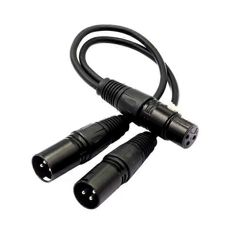 XLR Splitter: Balanced XLR Microphone Splitter Cable - 1 Female To 2 Male Audio Adapter Wire For Mic Speaker And Studio Use