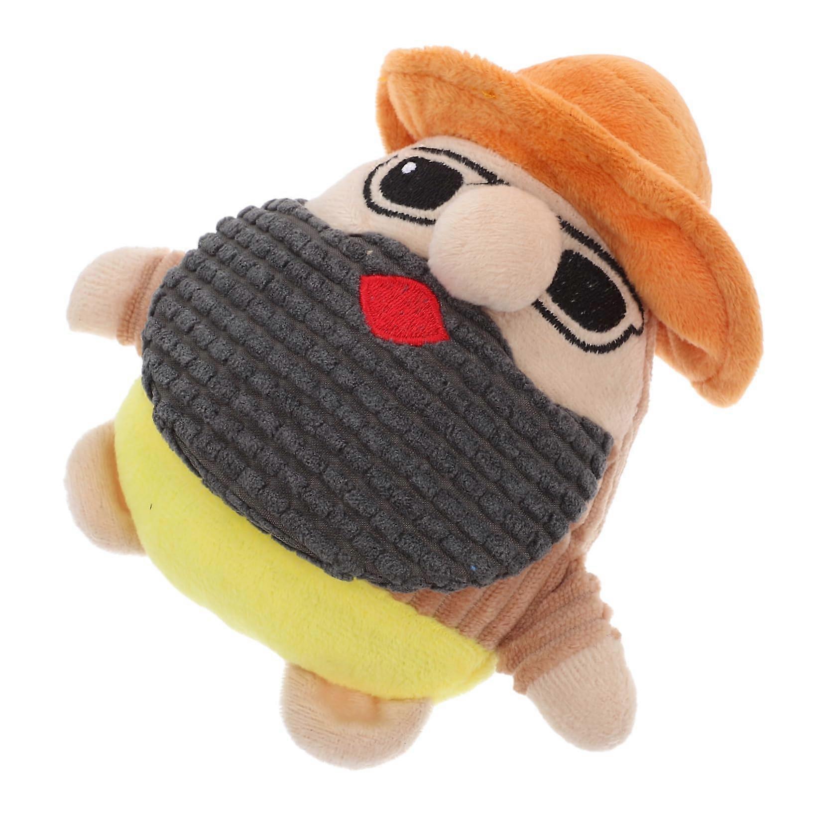 Pet Toys Dog Squeaky Toy Interactive Plush Stuffed Chew Toy For Small To Medium Dogs Yellow