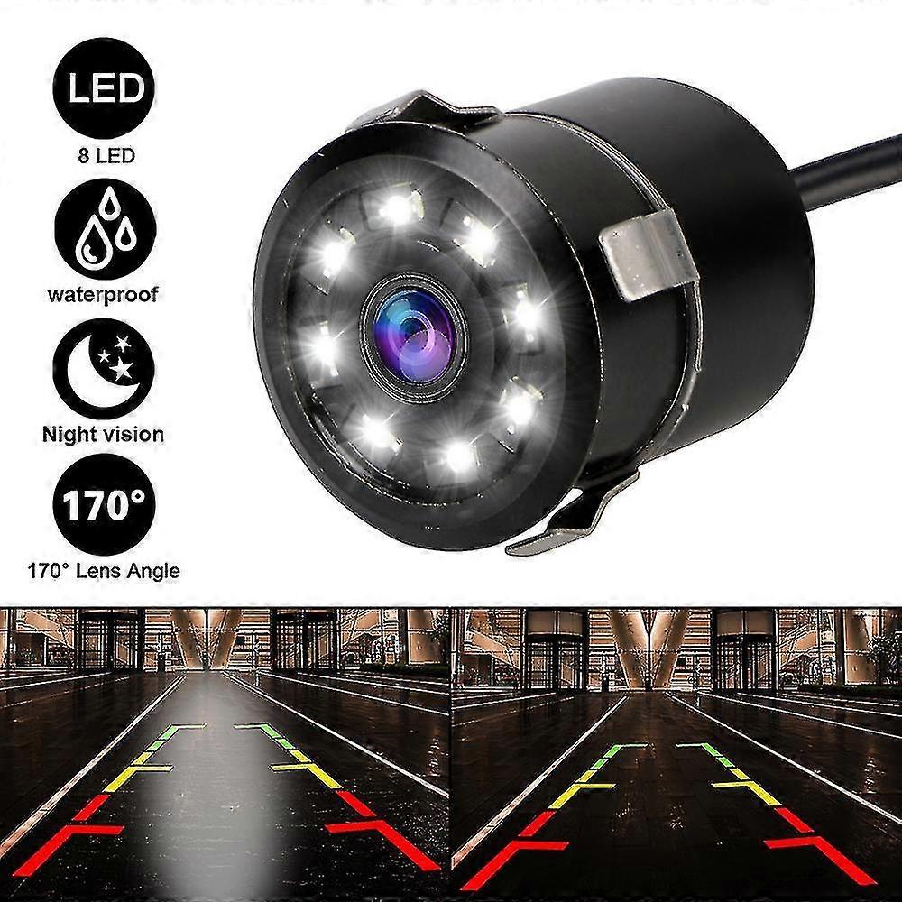2025 Night Vision Ccd Waterproof Wide Angle Backup Camera 8 Led Reversing For Car 170 Car Rear View Camera Parking Monitoring