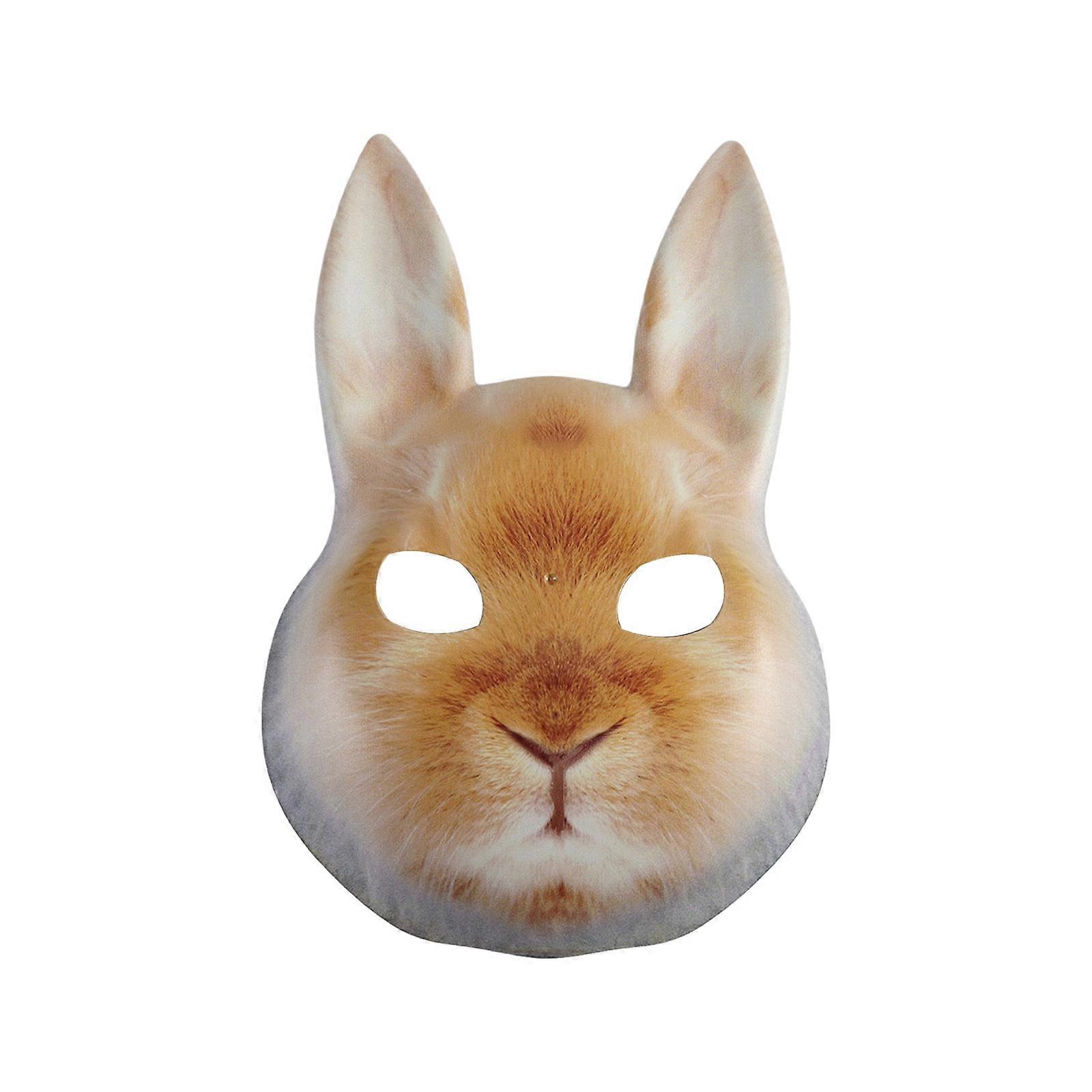 Realistic Anime Horror Rabbit Mask Lightweight Practical Plastic With Adjustable Strap For Cosplay Halloween Costume Event Multicolor
