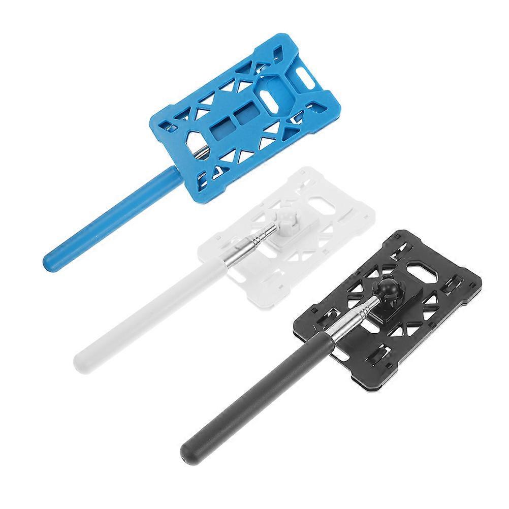 Parking Permit Card Holder Telescoping Rod Holder Gated White Nonslip Material 3Pcs