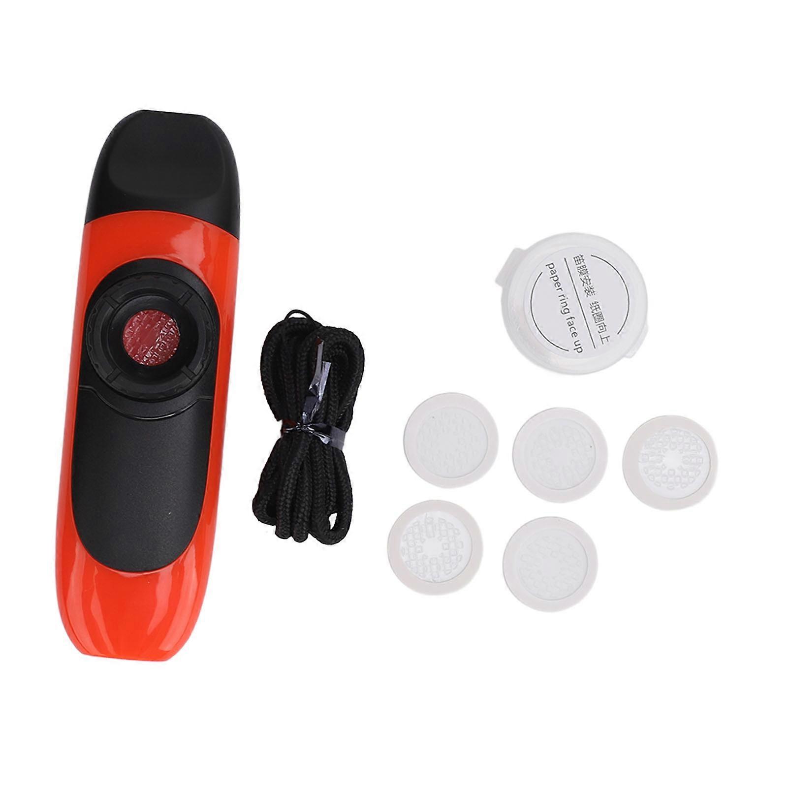 Flûte Kazoo en plastique ABS, instrument de musique professionnel à vent avec 5 diaphragmes pour la performance, orange