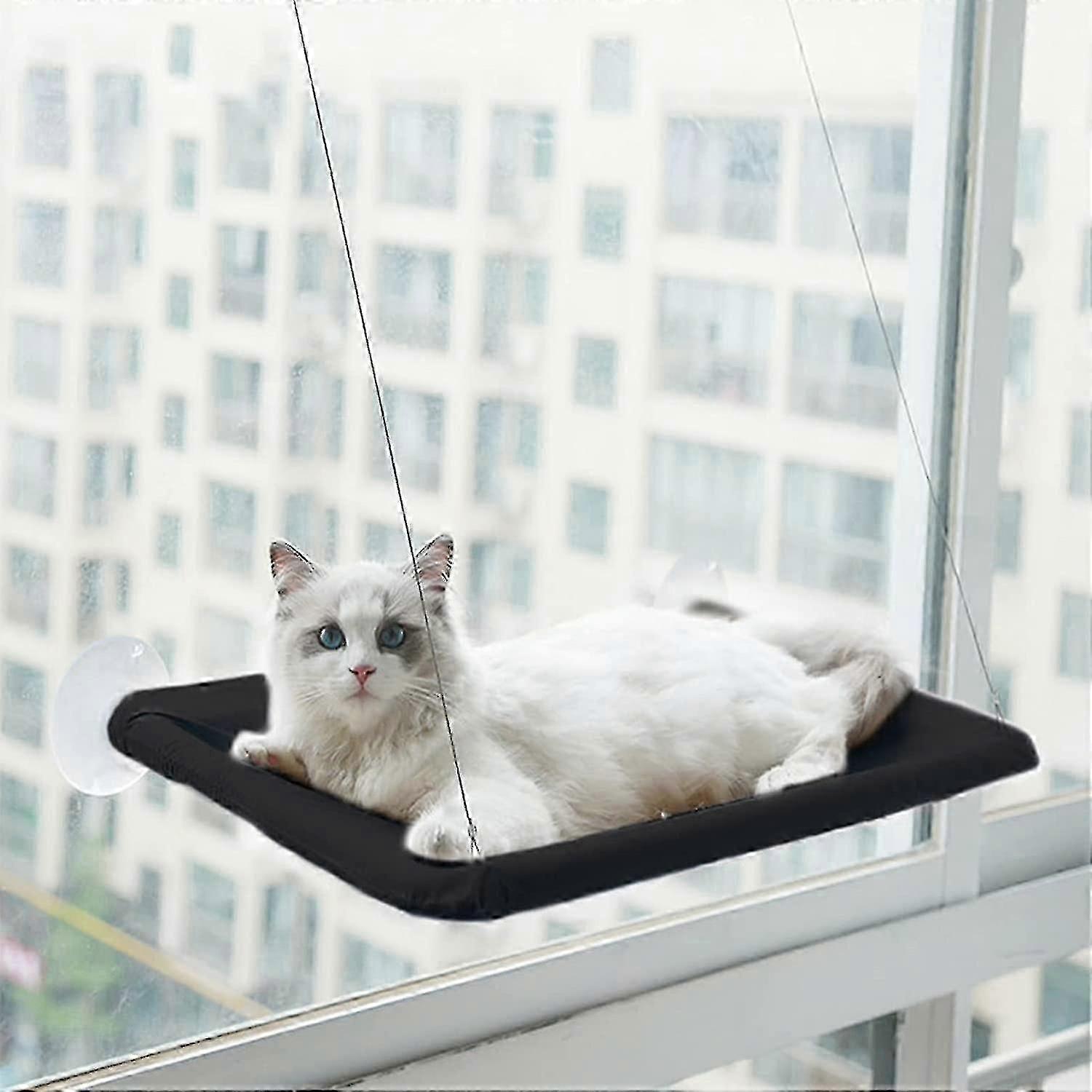 Warm Cat Window Perch With Strap & Suction Cups, Waterproof Cat Window Hammock Space Saving Cat Window Bed Seat
