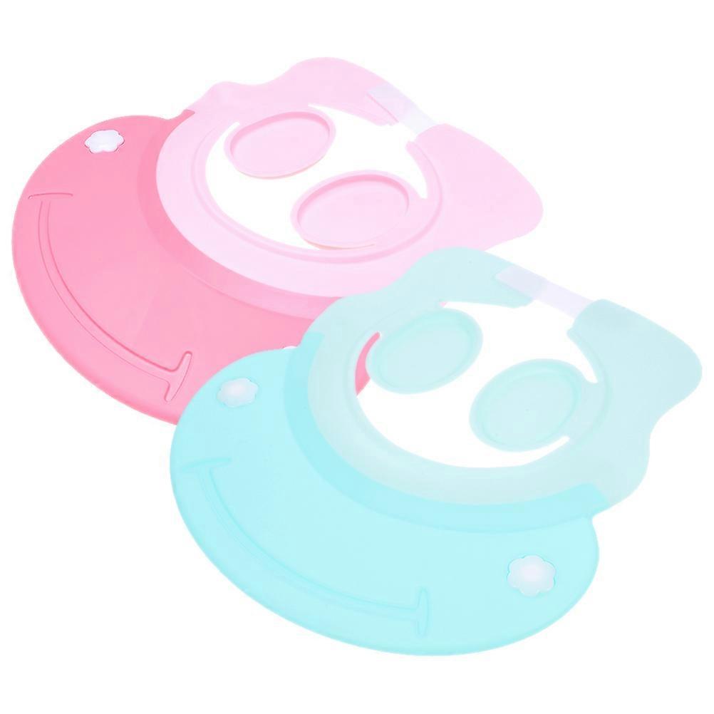 Baby Shower Cap Silicone Hair Washing Shield Adjustable 6Pcs Set