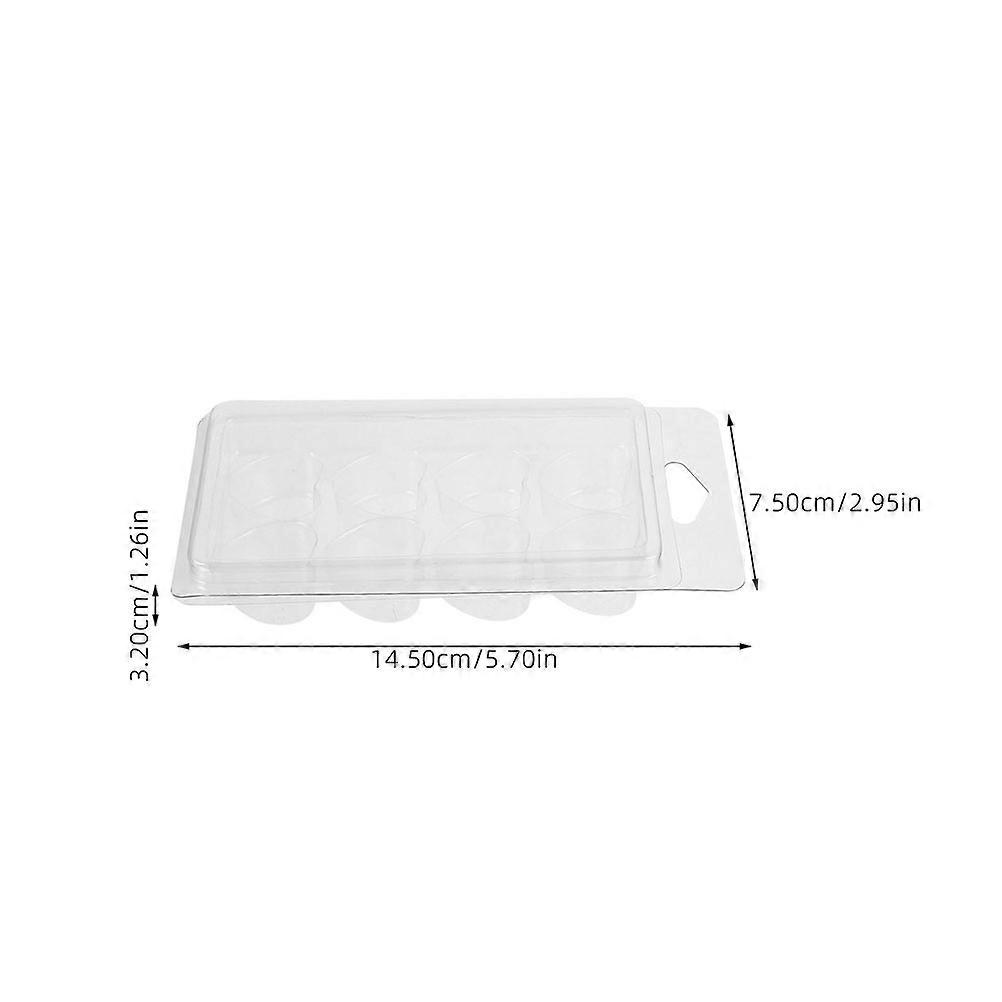 Wax Melts Mold Heart-Shaped Compartments for Craft Enthusiasts Transparent Storage Holder 25Pack