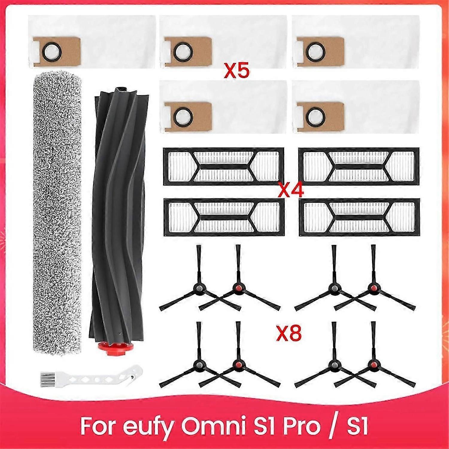 For Eufy Robot Vacuum Omni S1 Pro / S1 Parts Accessories Main Side Brush HEPA Filter Mop Cloth Dust